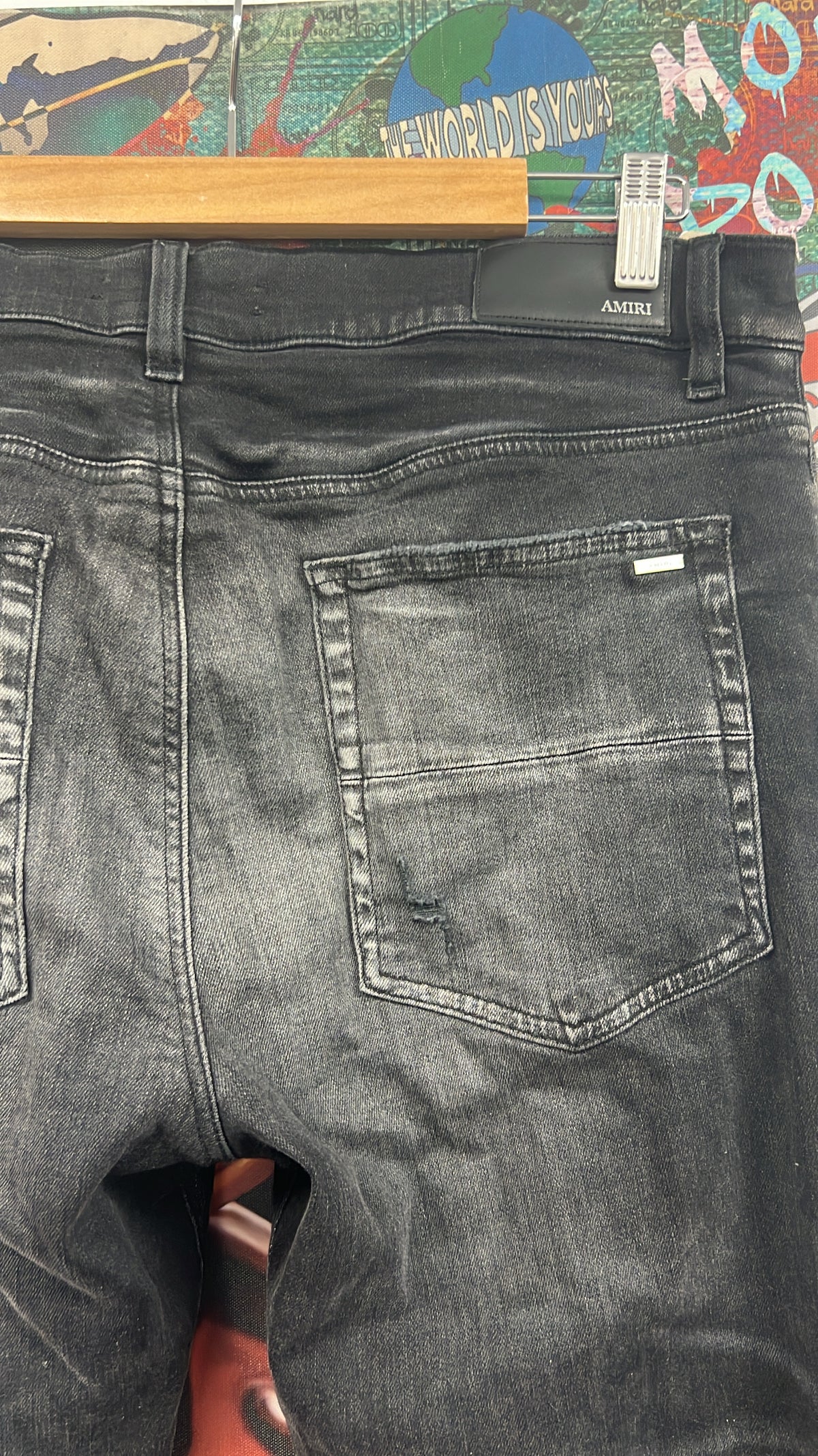 Amiri Mx1 Black Yellow Bandana Jeans