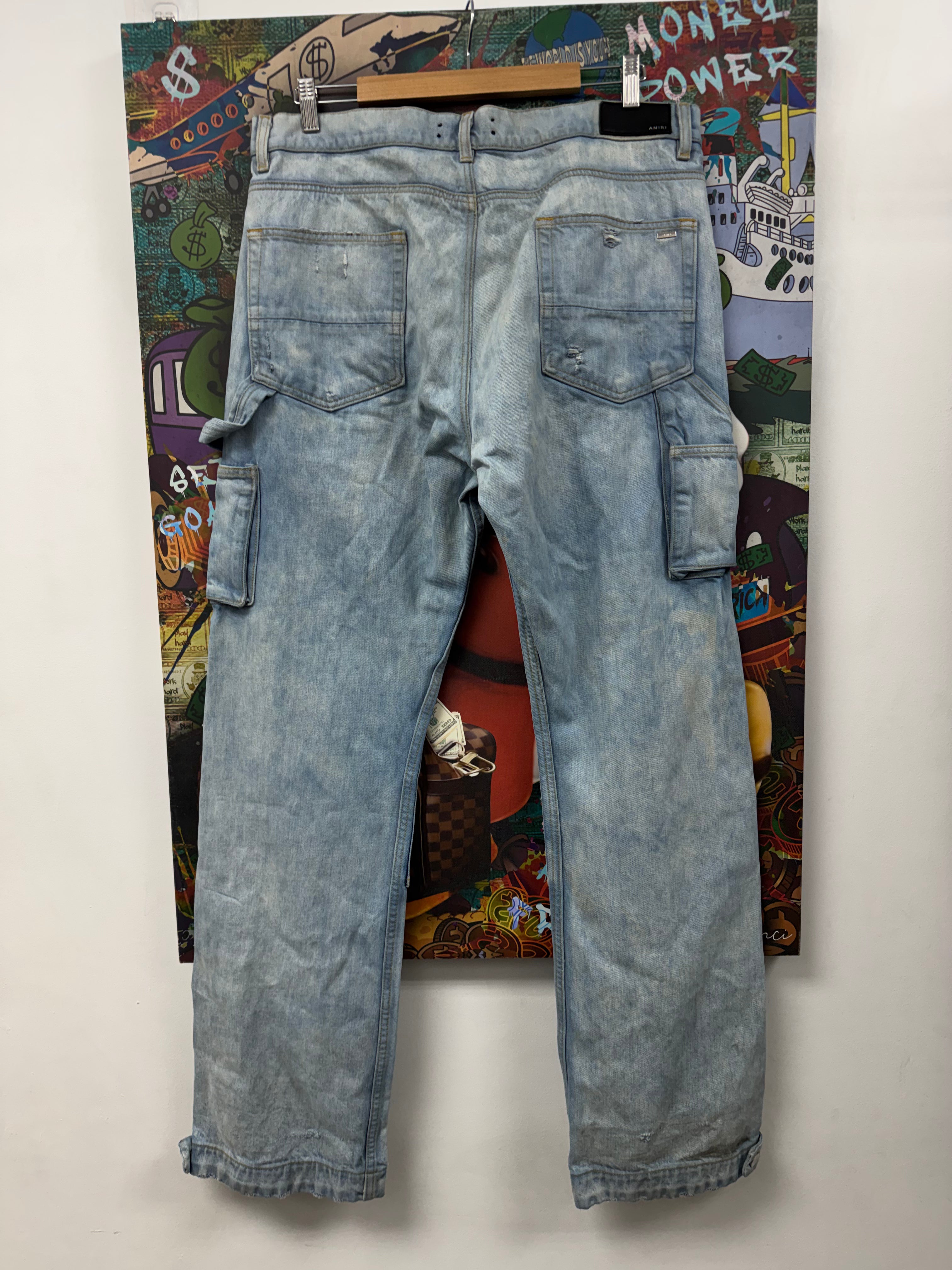 Amiri Distressed Denim Double Knee Jeans
