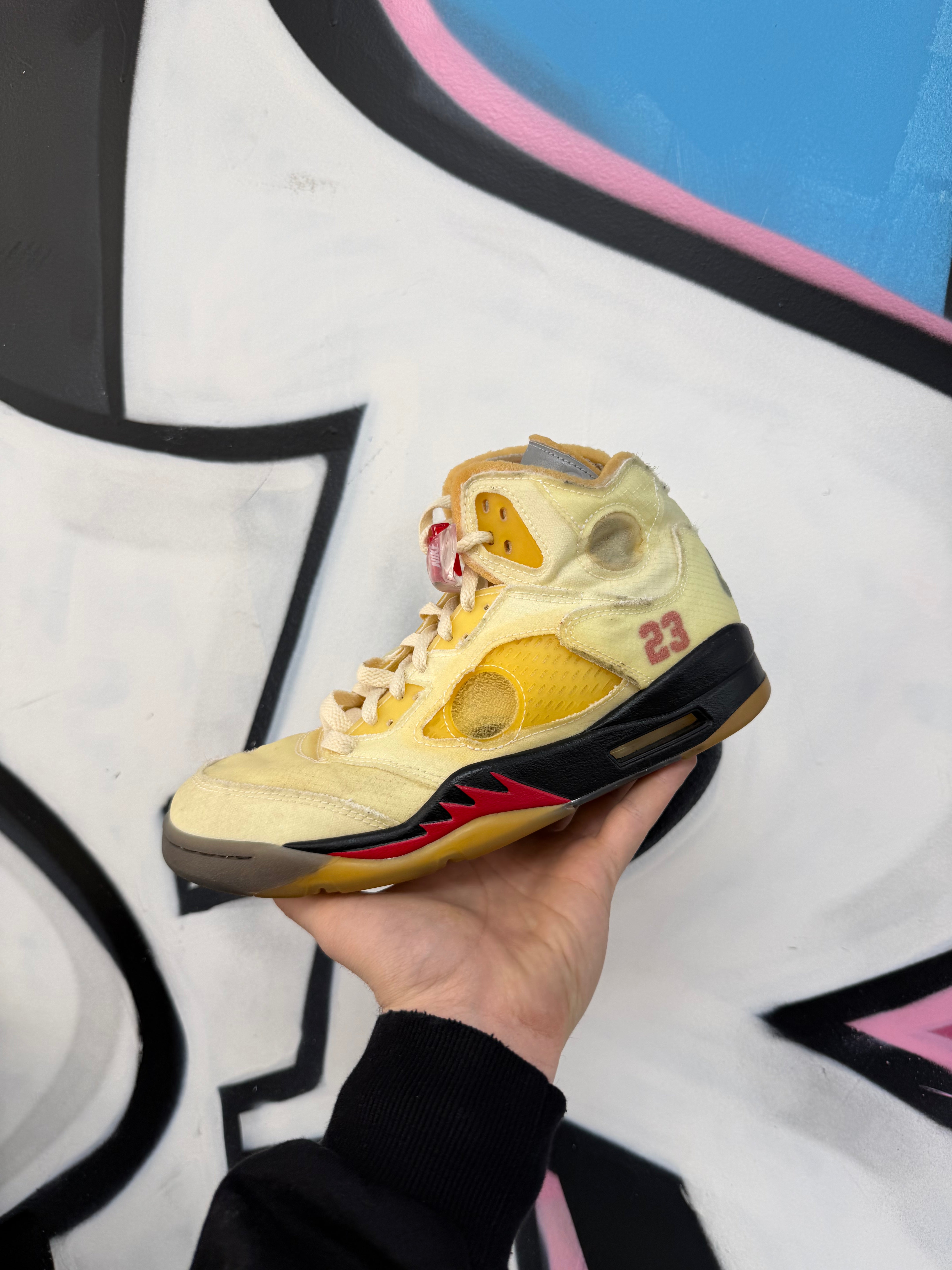 Jordan 5 Off White Sail Sneakers