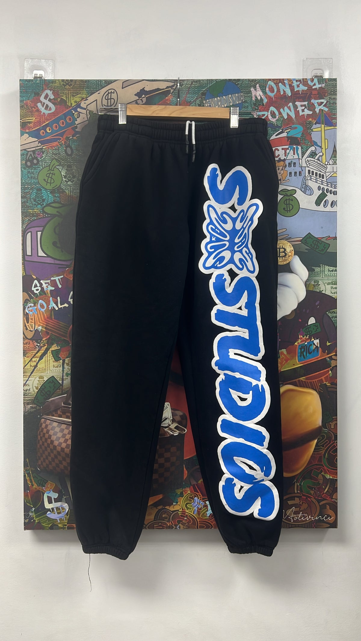 SB Studios Black Blue Sweatpants