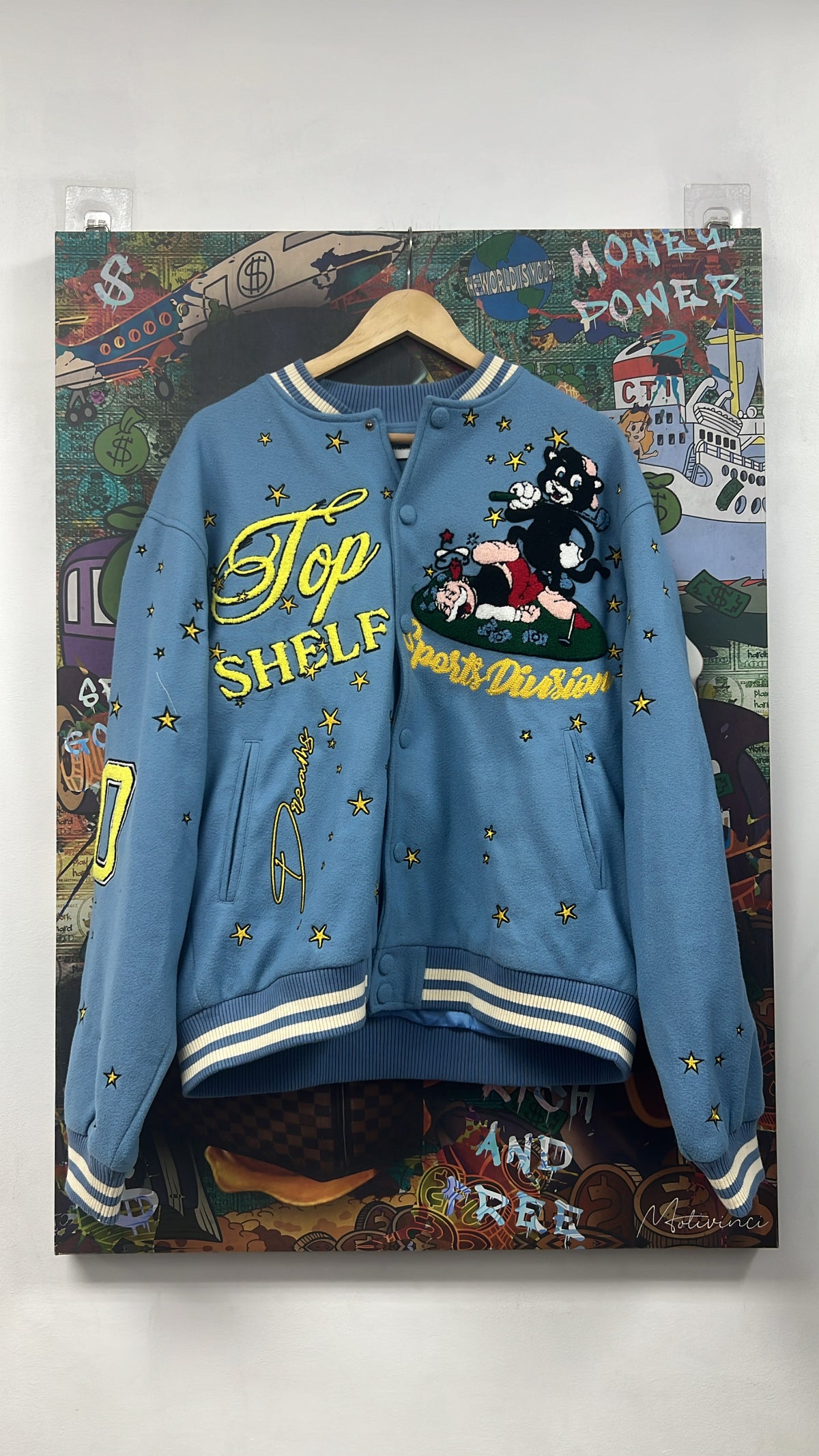 Vale Blue Skyhigh Varsity Jacket
