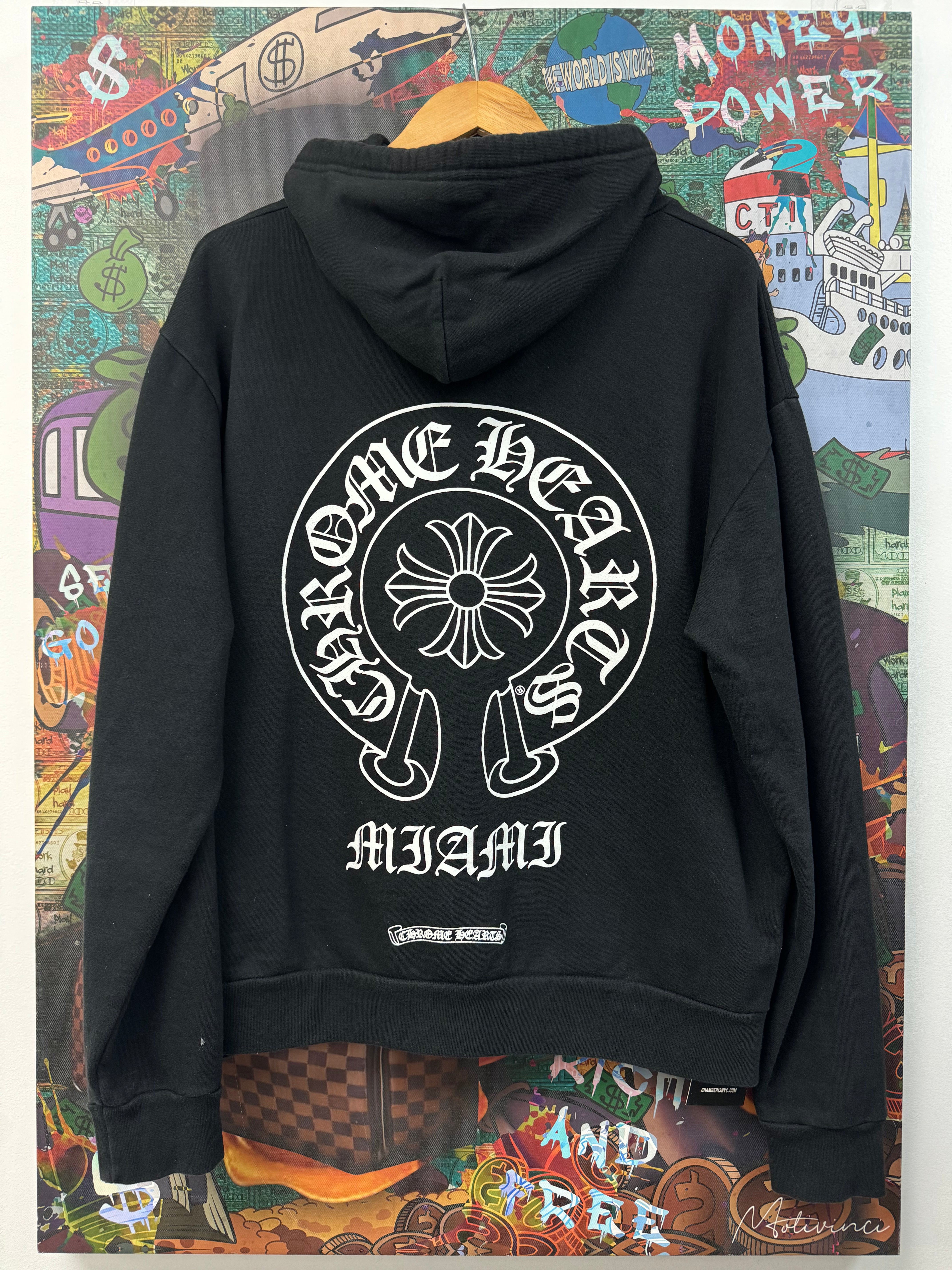 Chrome Hearts Black Miami Horseshoe Hoodie