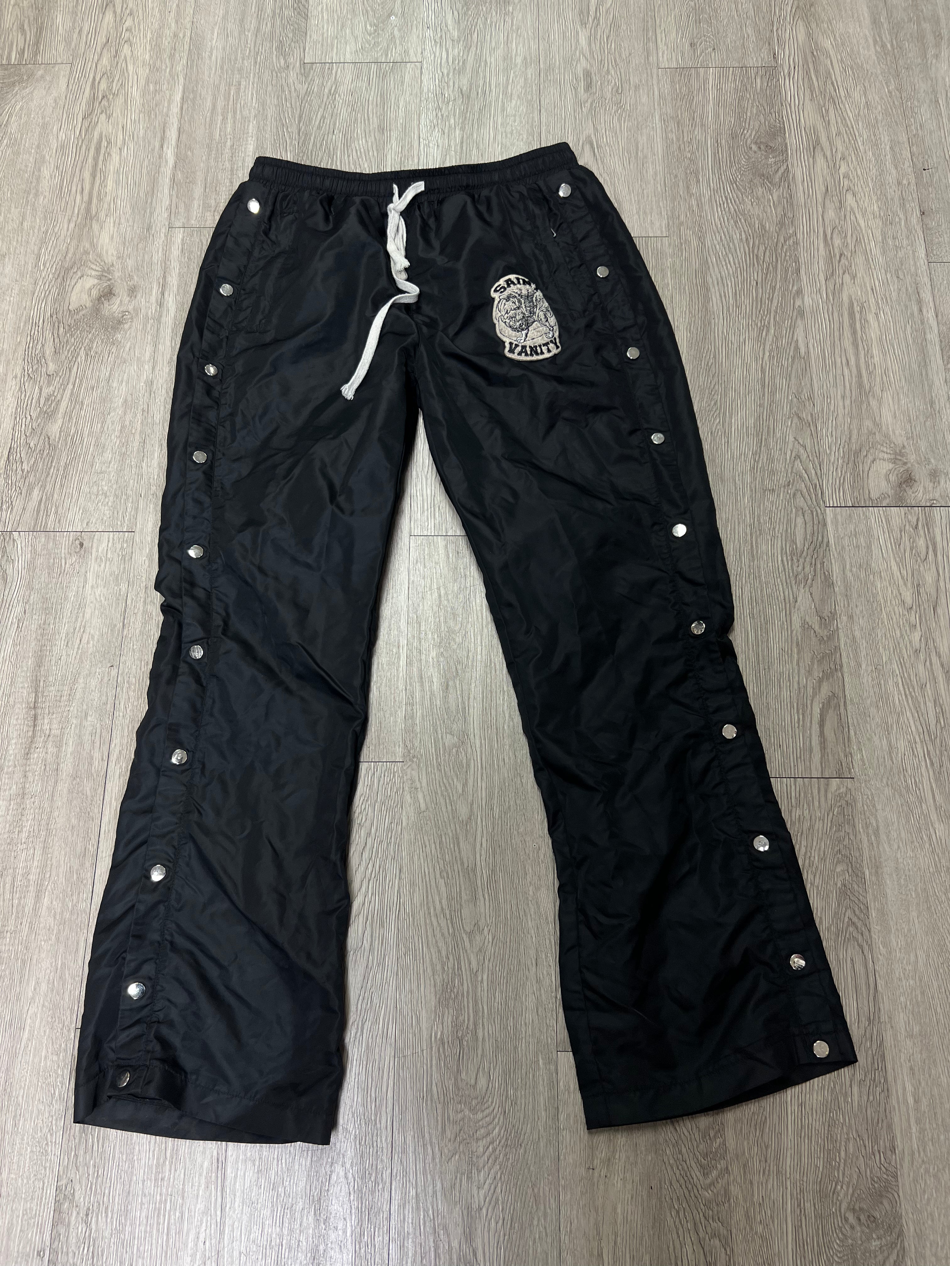 Saint Vanity Black Nylon Track Pants