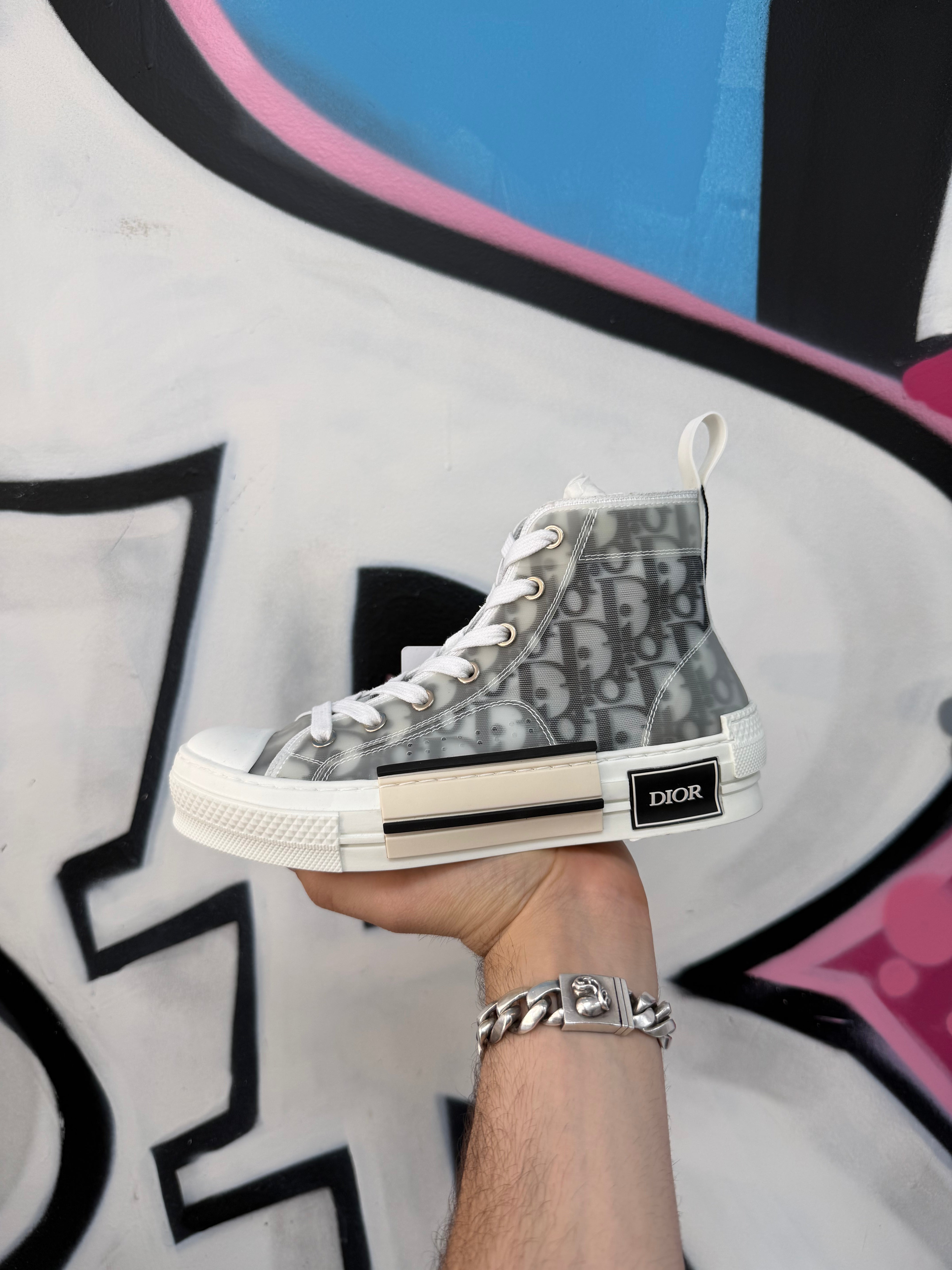 Dior B23 High White Oblique Sneakers