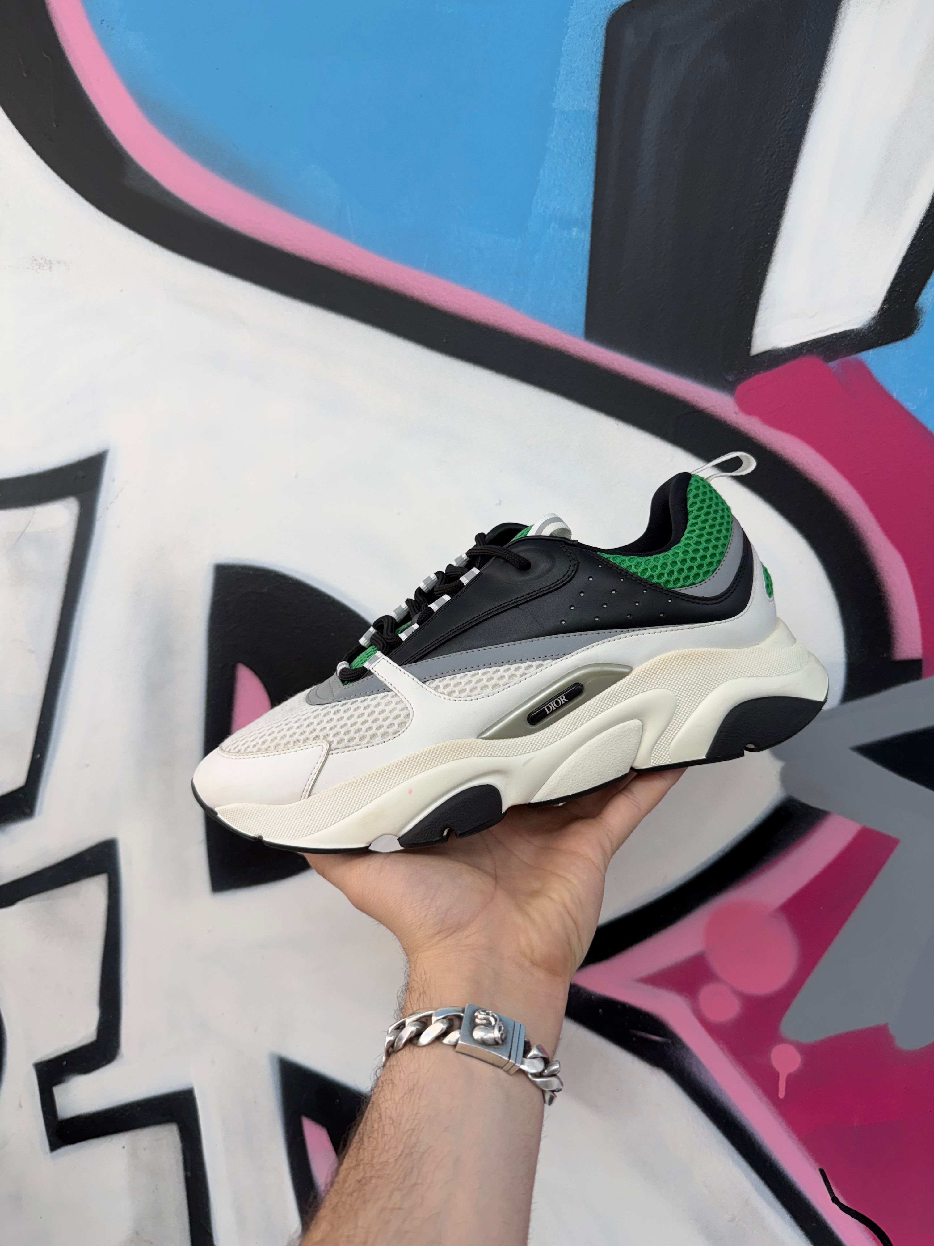 Dior White Green B22 Sneakers