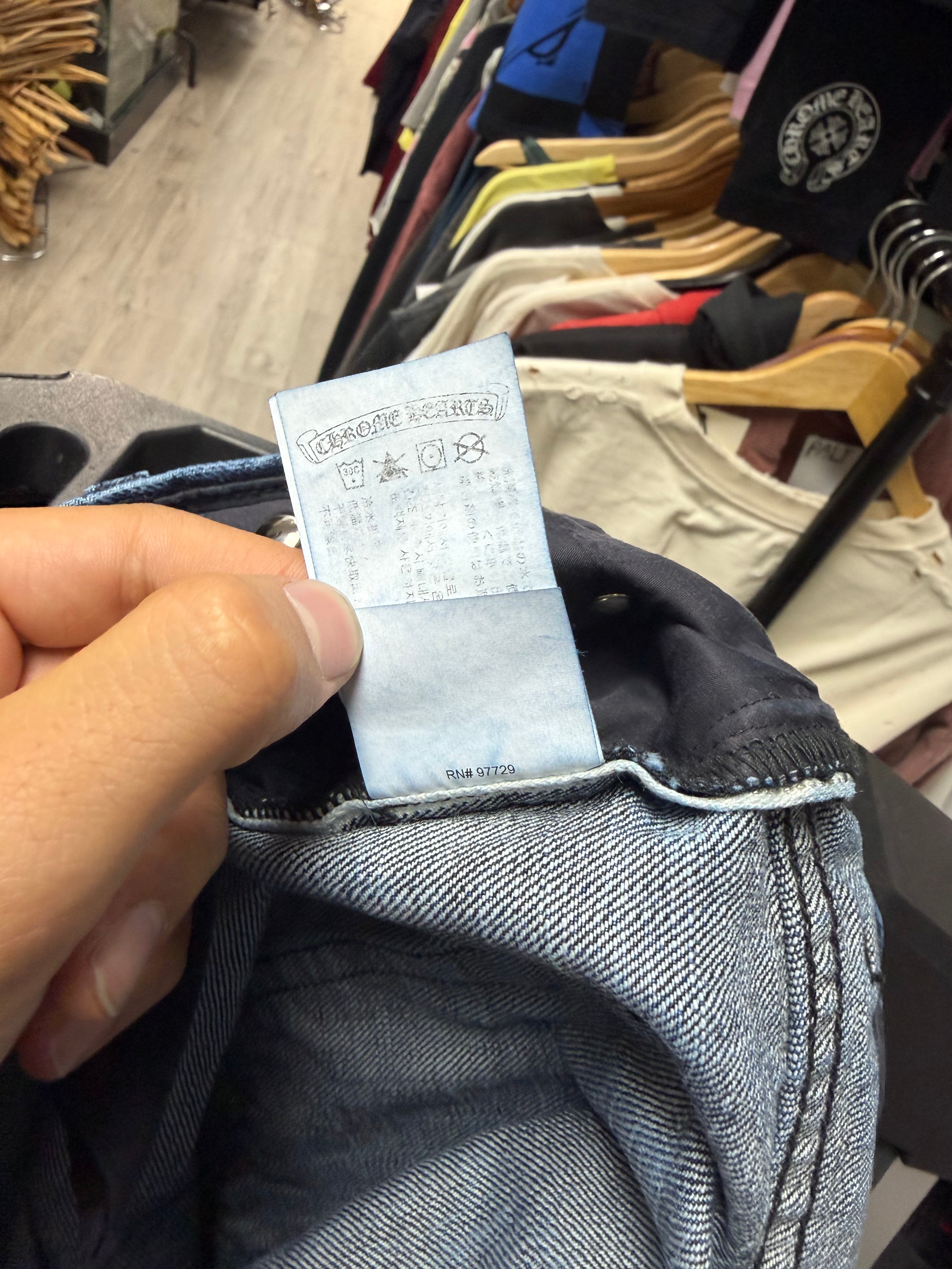 Chrome Hearts Dark Wash KS Cut Jeans
