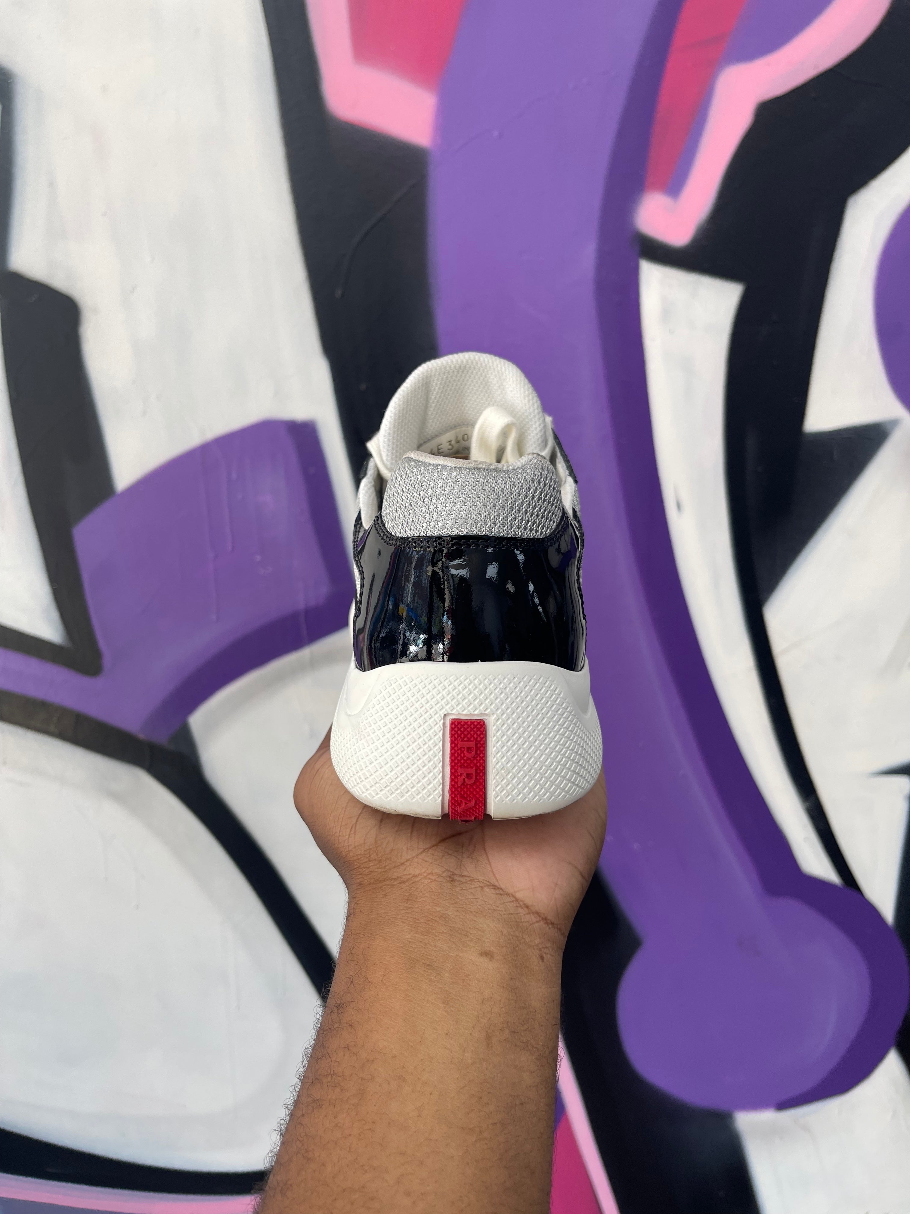 Prada Black White Cups Sneakers