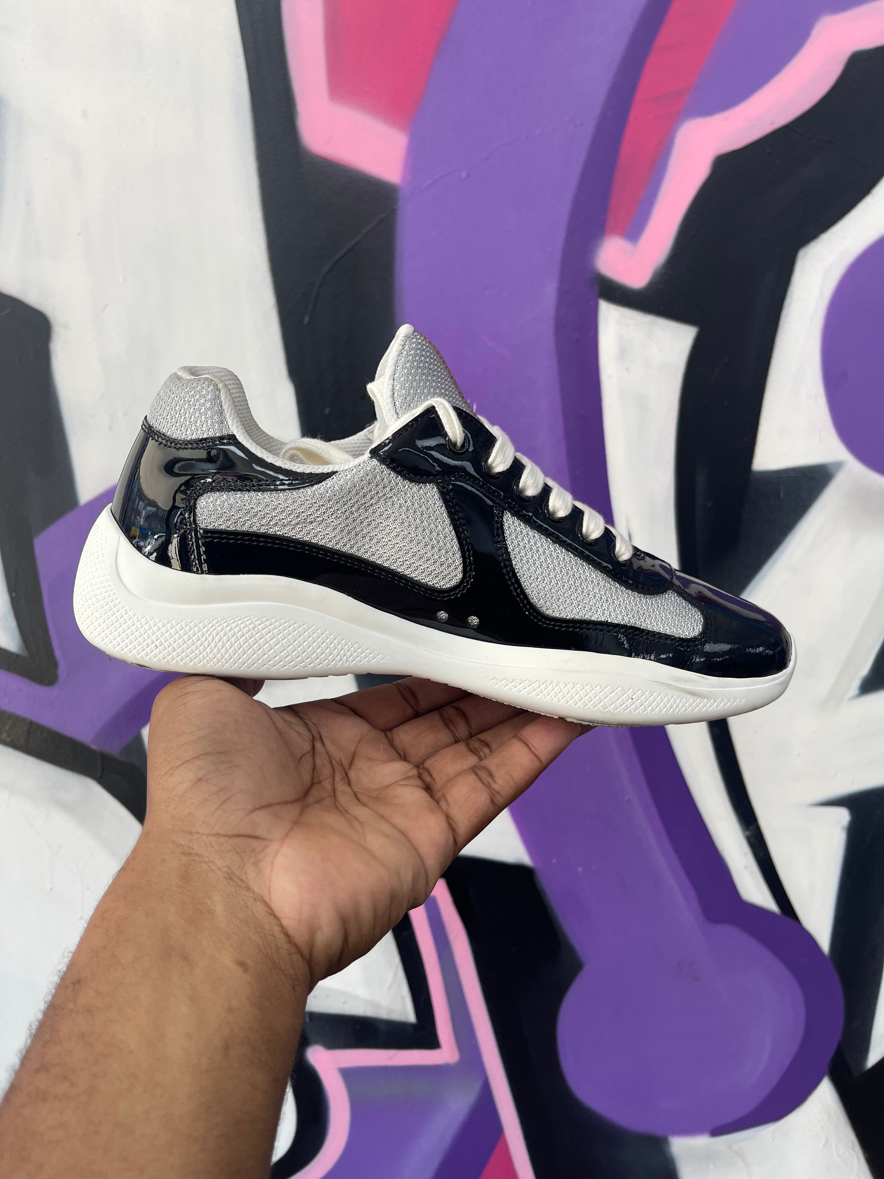 Prada Black White Cups Sneakers
