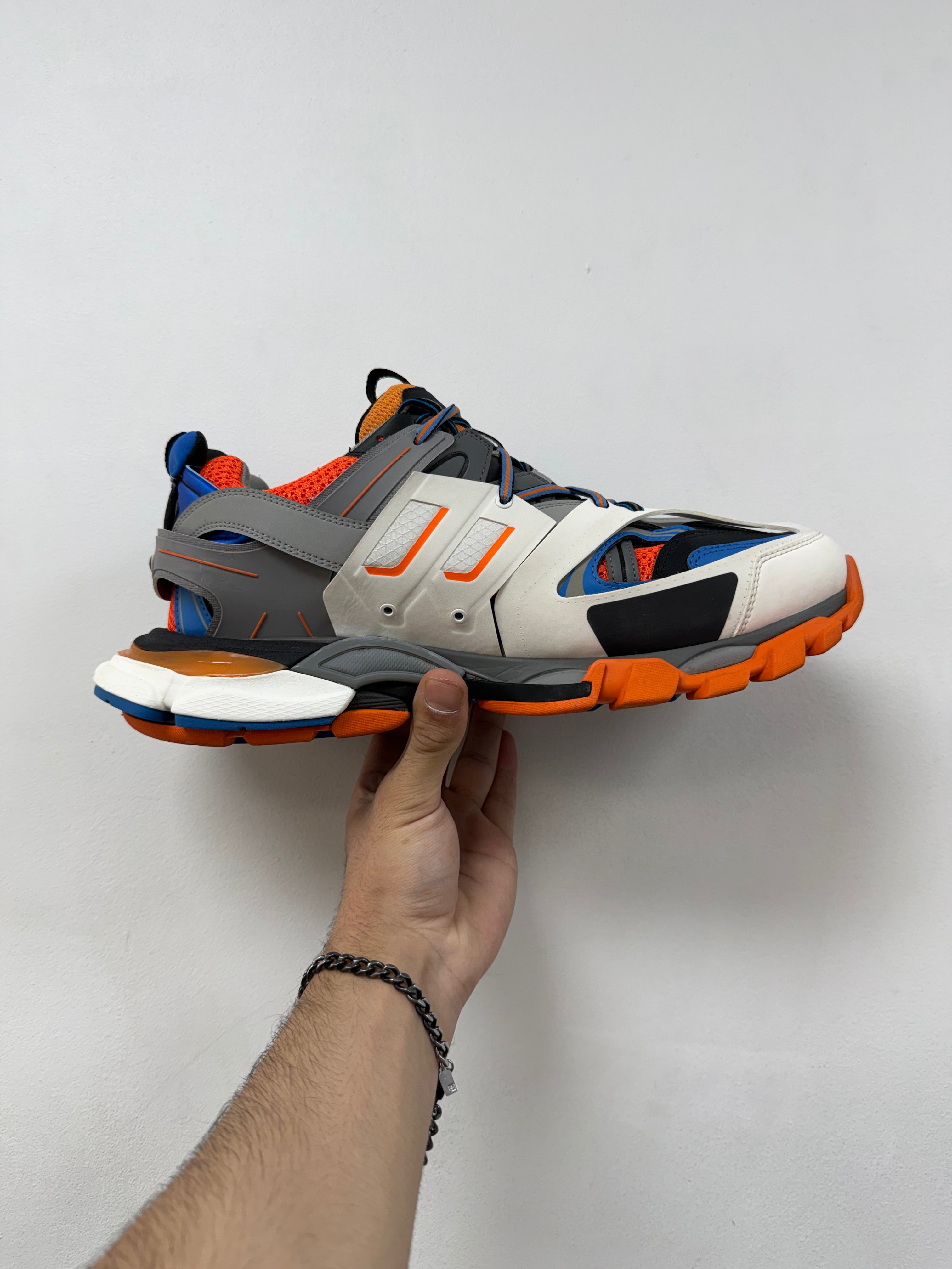 Balenciaga Blue Orange Track Sneakers