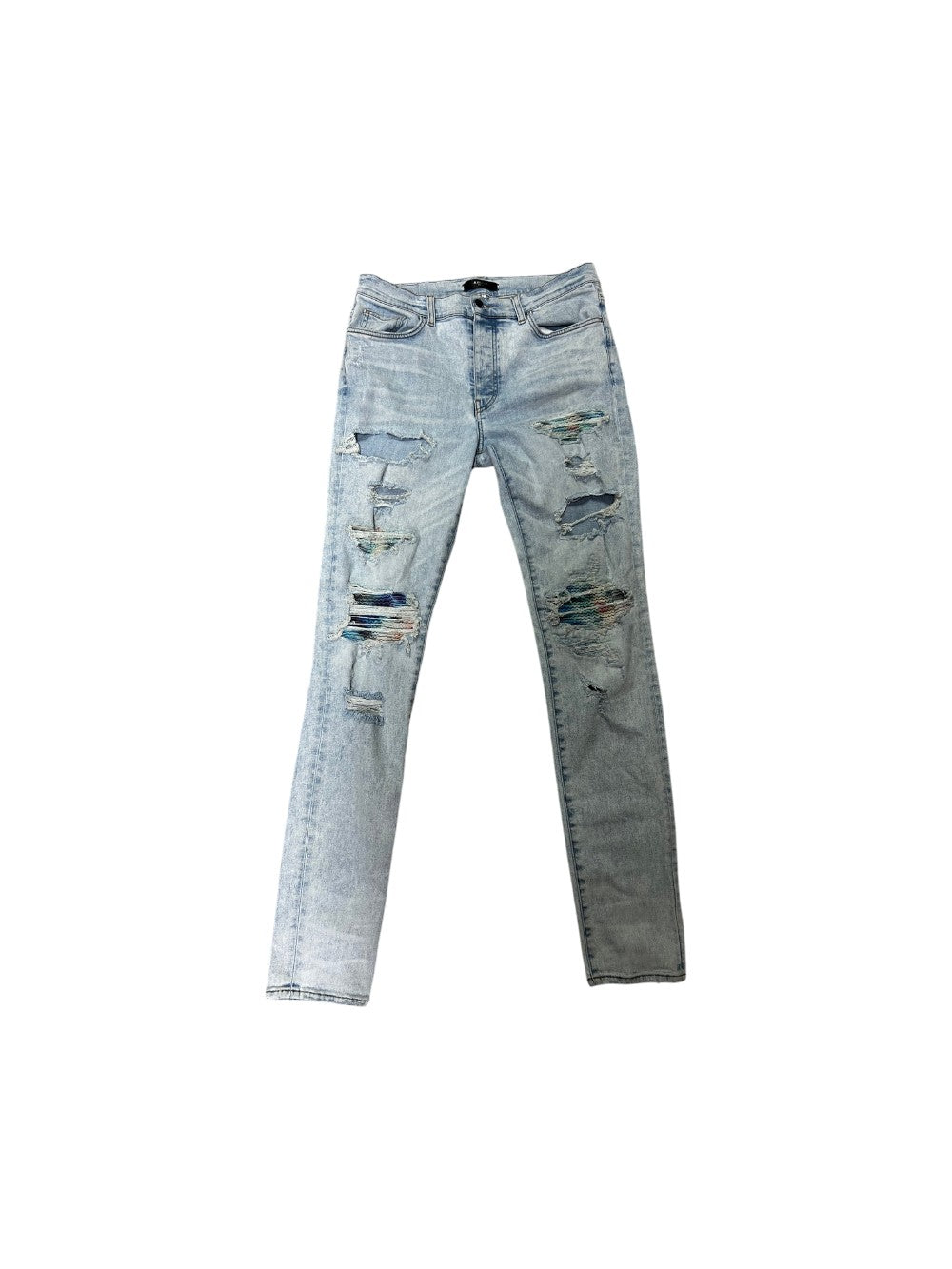 Amiri "MX1" Patch Light Wash & Multi Color Jeans