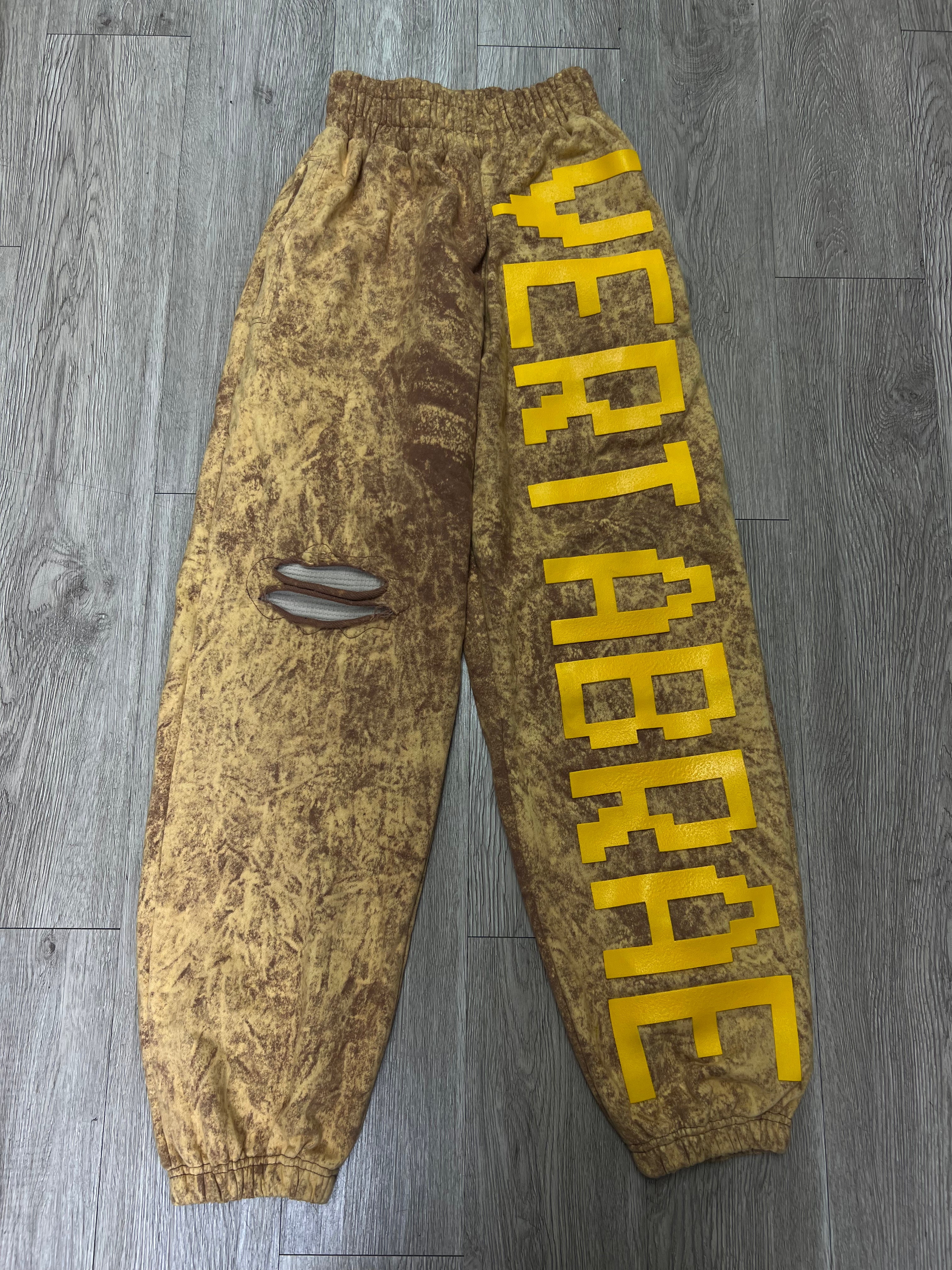 Vertabrae Yellow Tie Dye Sweats