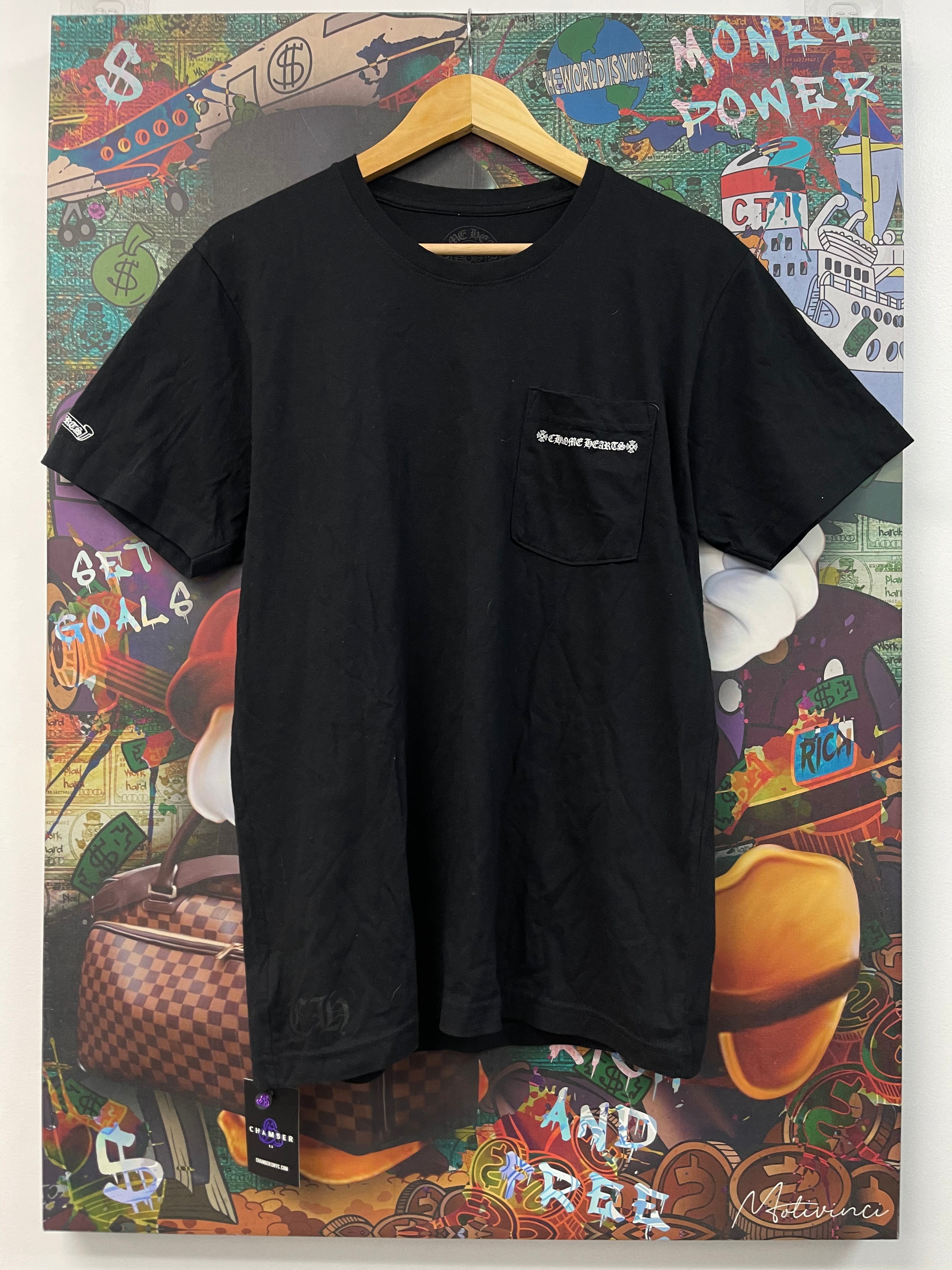 Chrome Hearts Black Cemetery Tire Track Tee