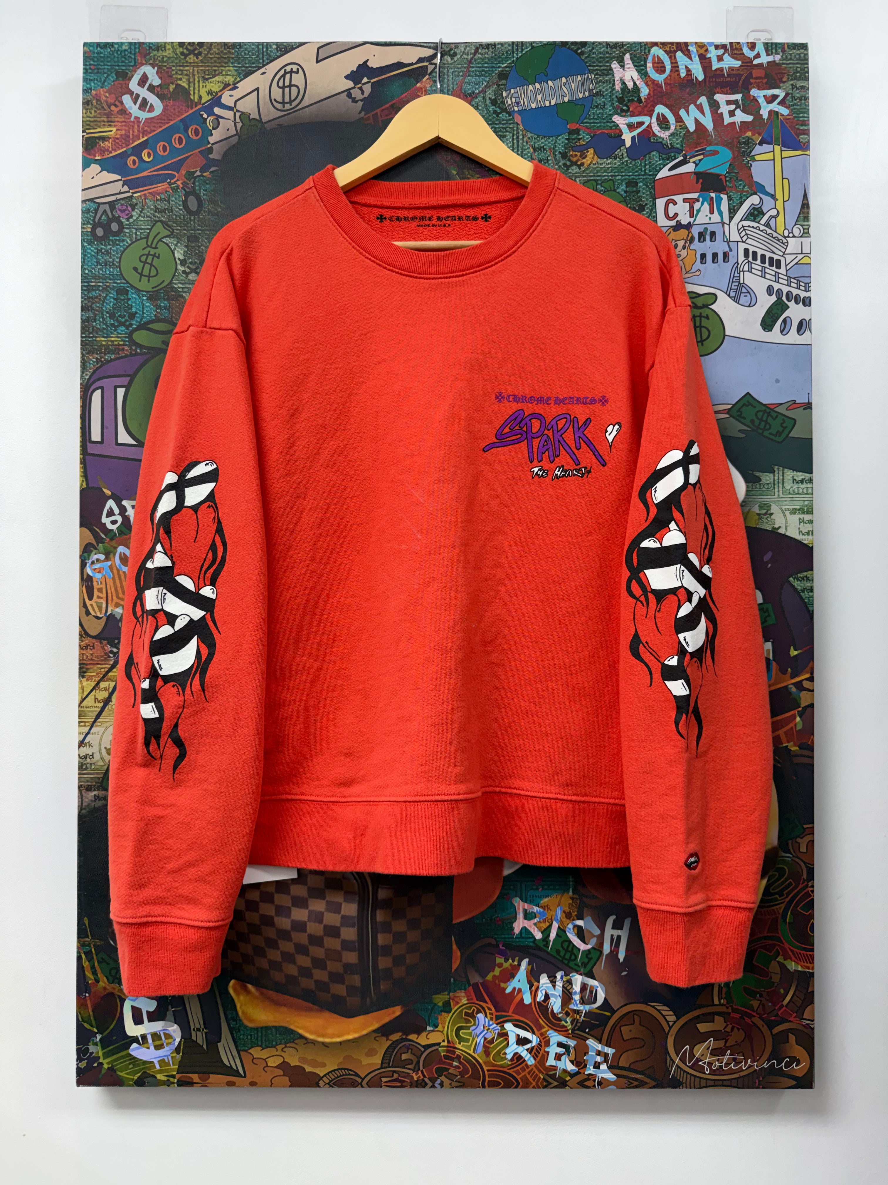 Chrome Hearts Matty Boy Sadistic Orange Crewneck