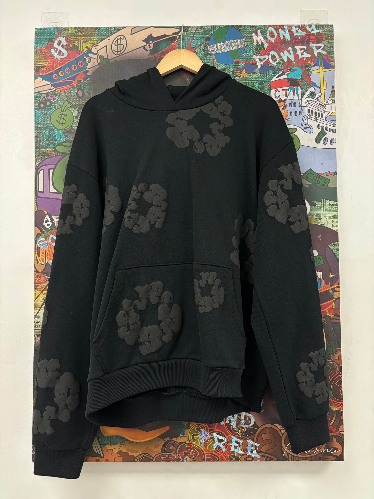 Denim Tears Hoodie Black Mono Used XXL