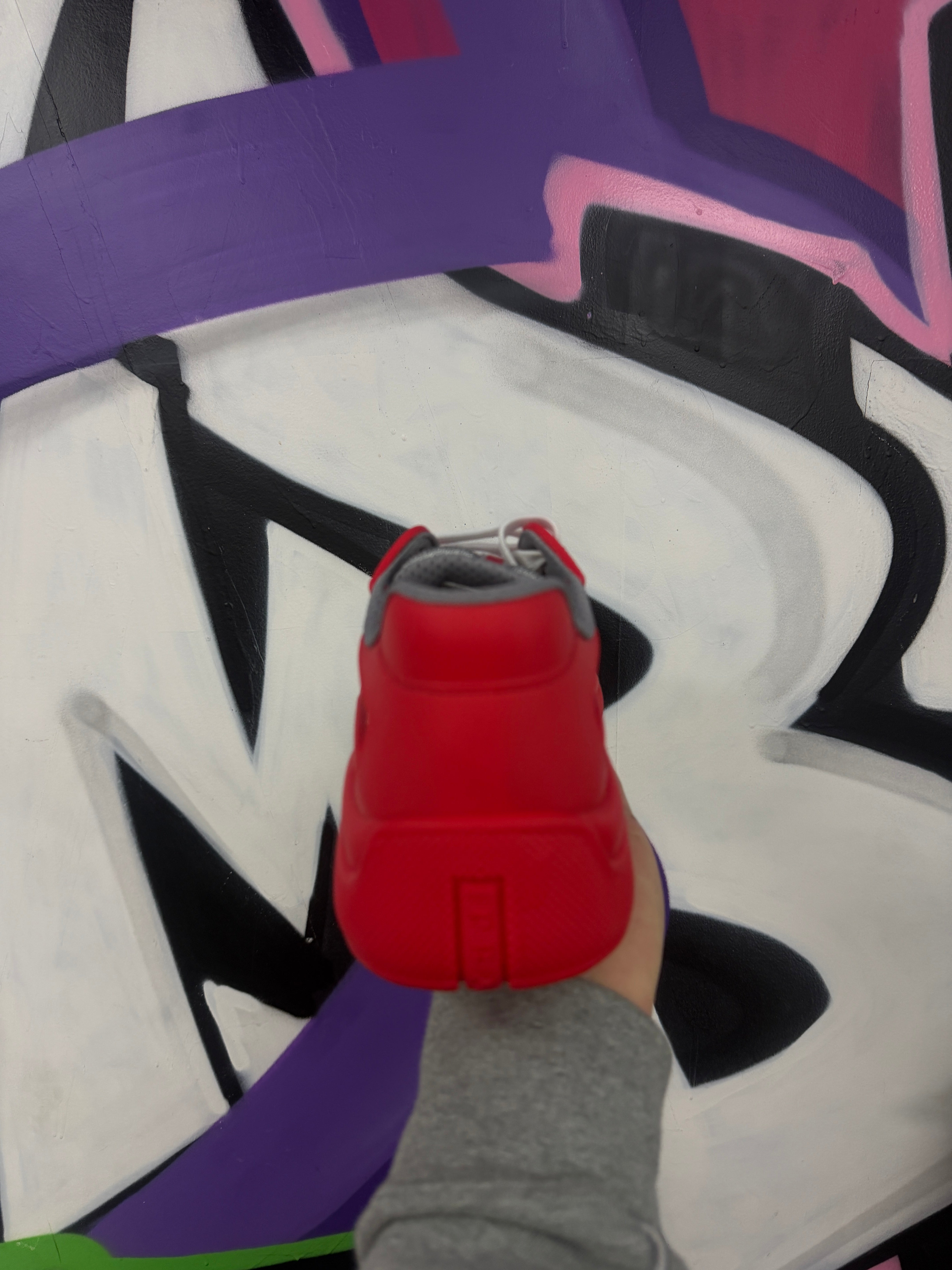 Prada Red Rubber Cup Sneakers