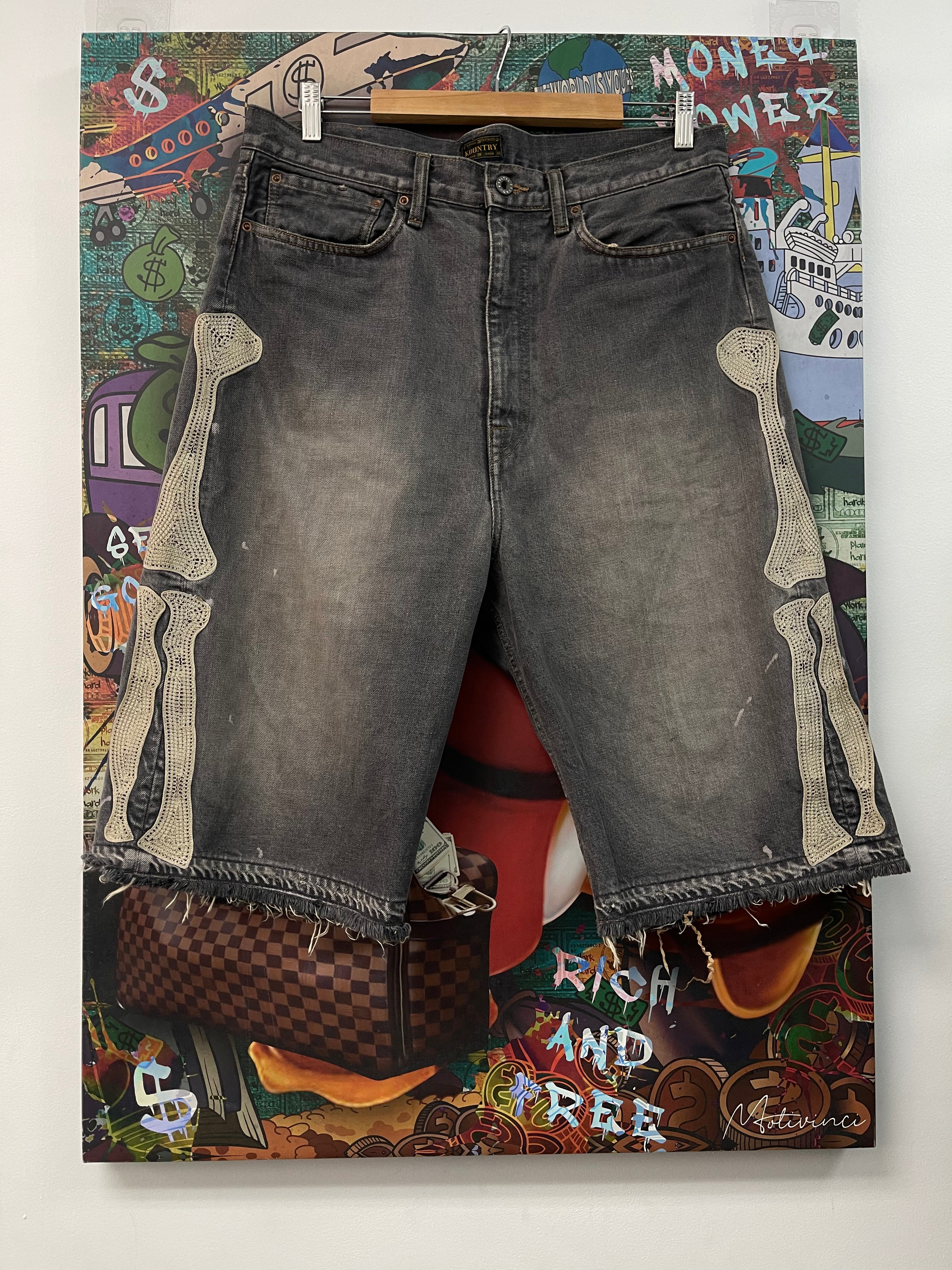 Kapital Grey Bone Shorts