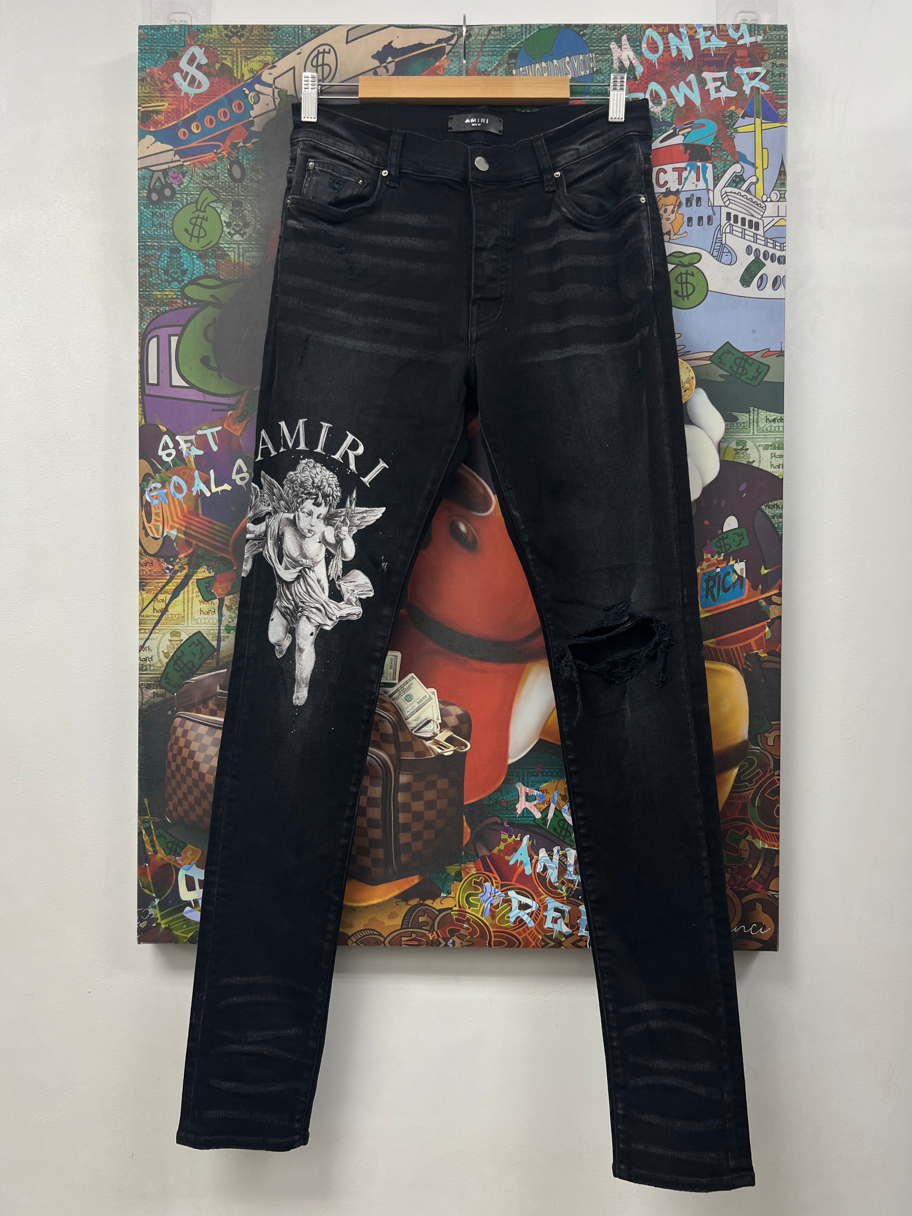 Amiri Black Cherub Jeans