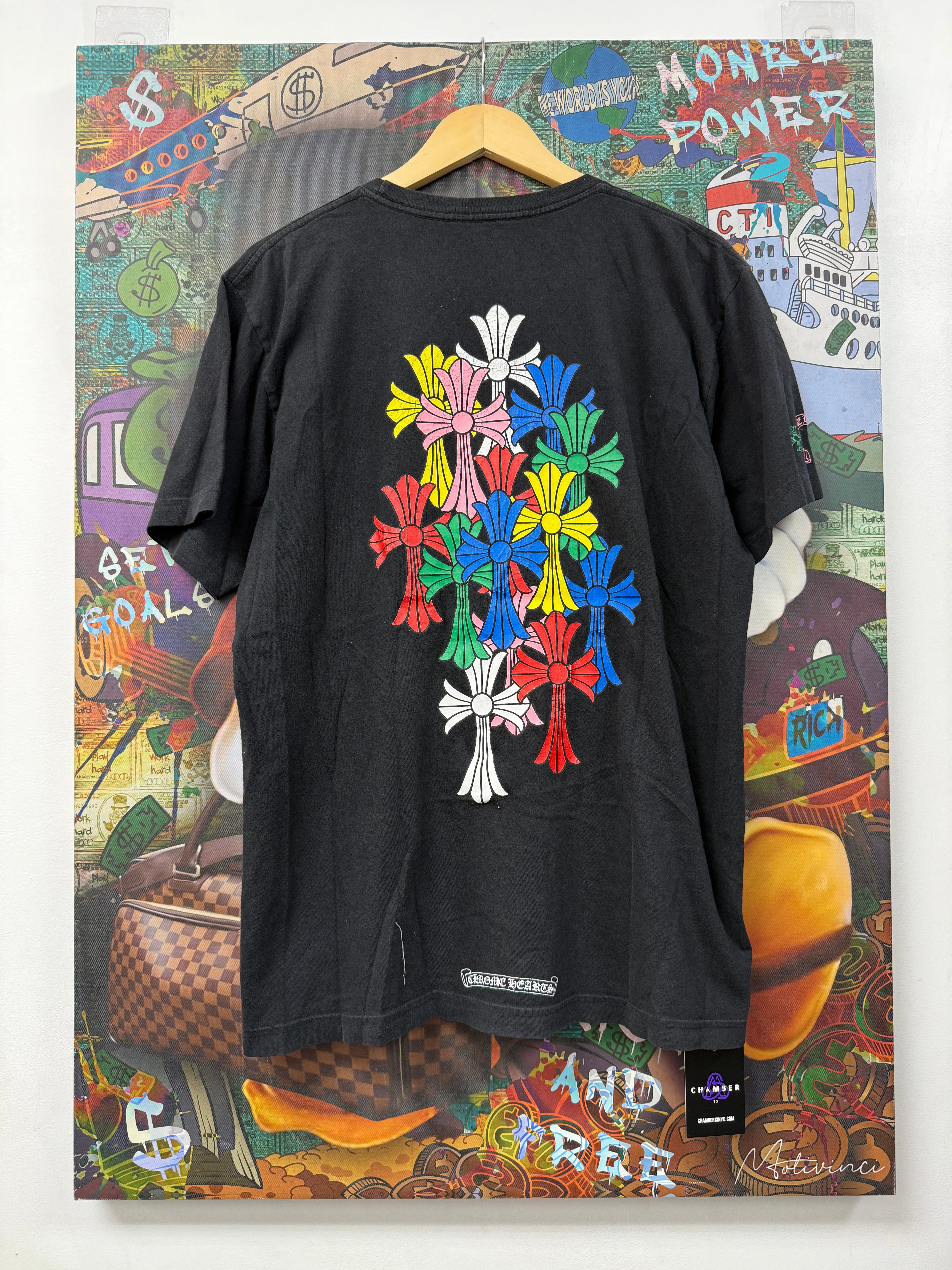Chrome Hearts Black Multi Cross Tee