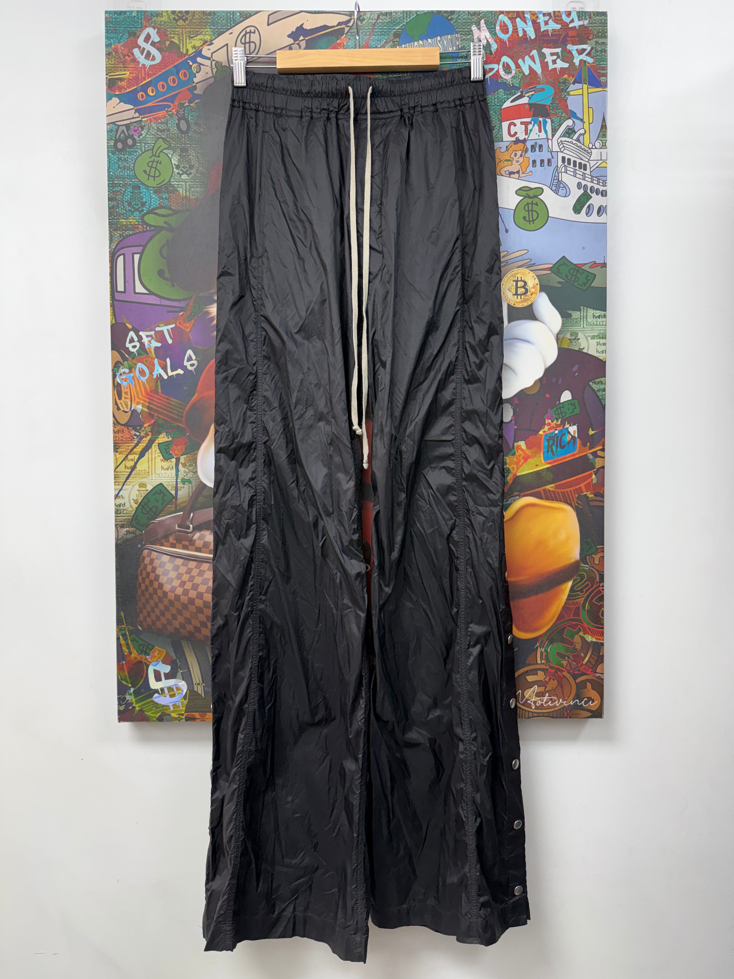 Rick Owens Black Nylon Pusher Pants