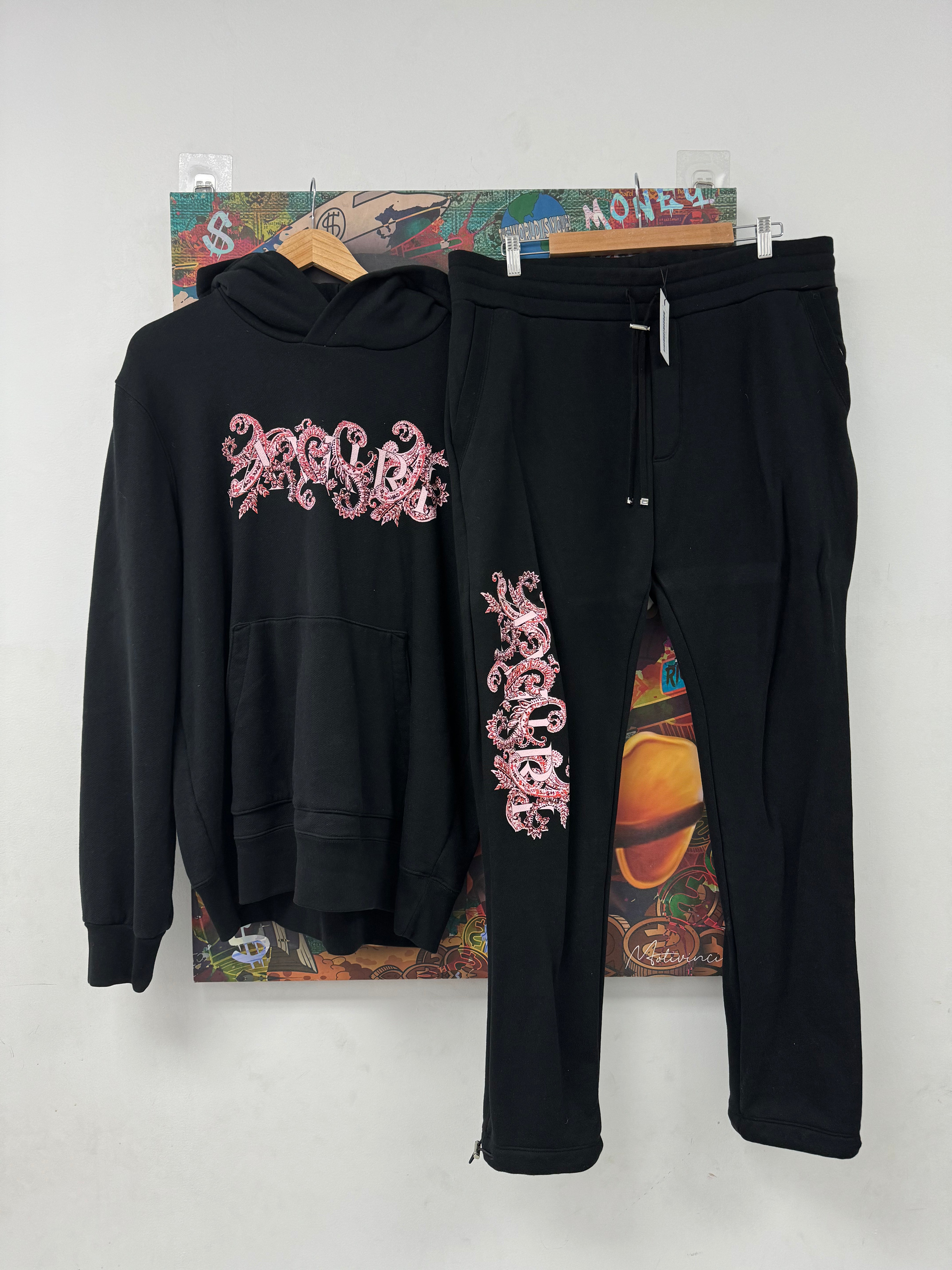 Amiri Paisley Dragon Sweatsuit Black Used XL N/A