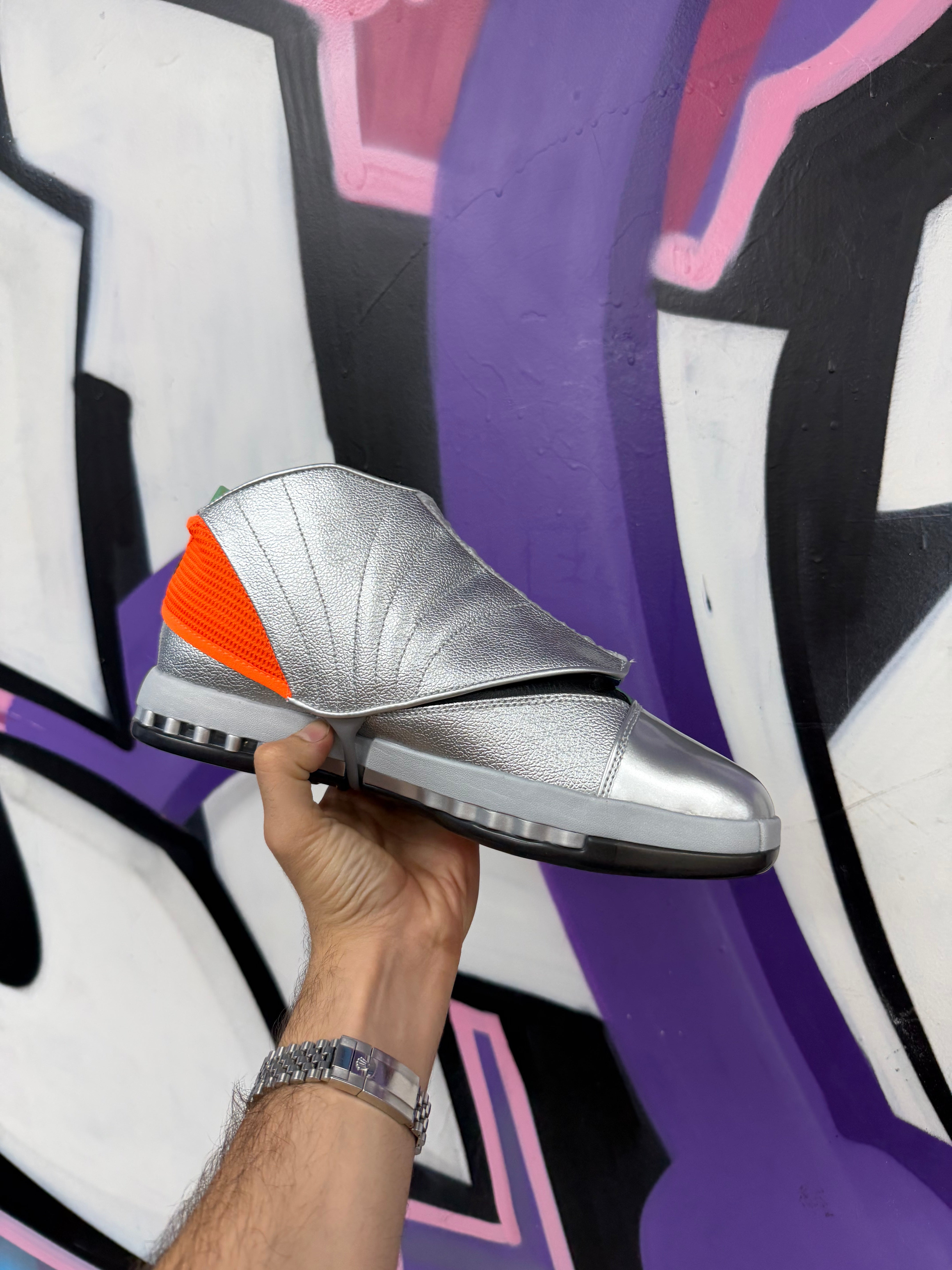 Jordan 16 FTY Metallic Silver Sneakers
