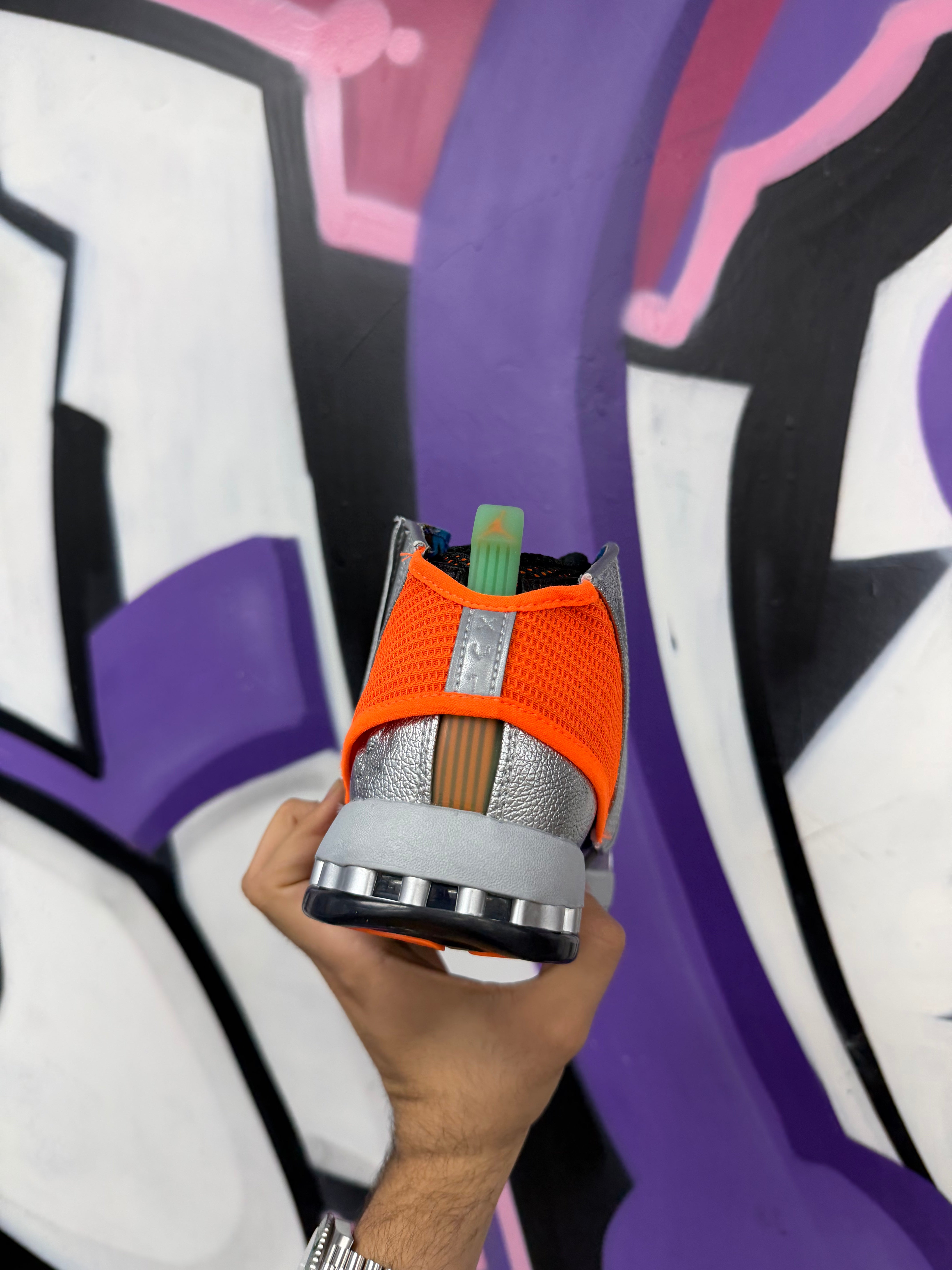 Jordan 16 FTY Metallic Silver Sneakers