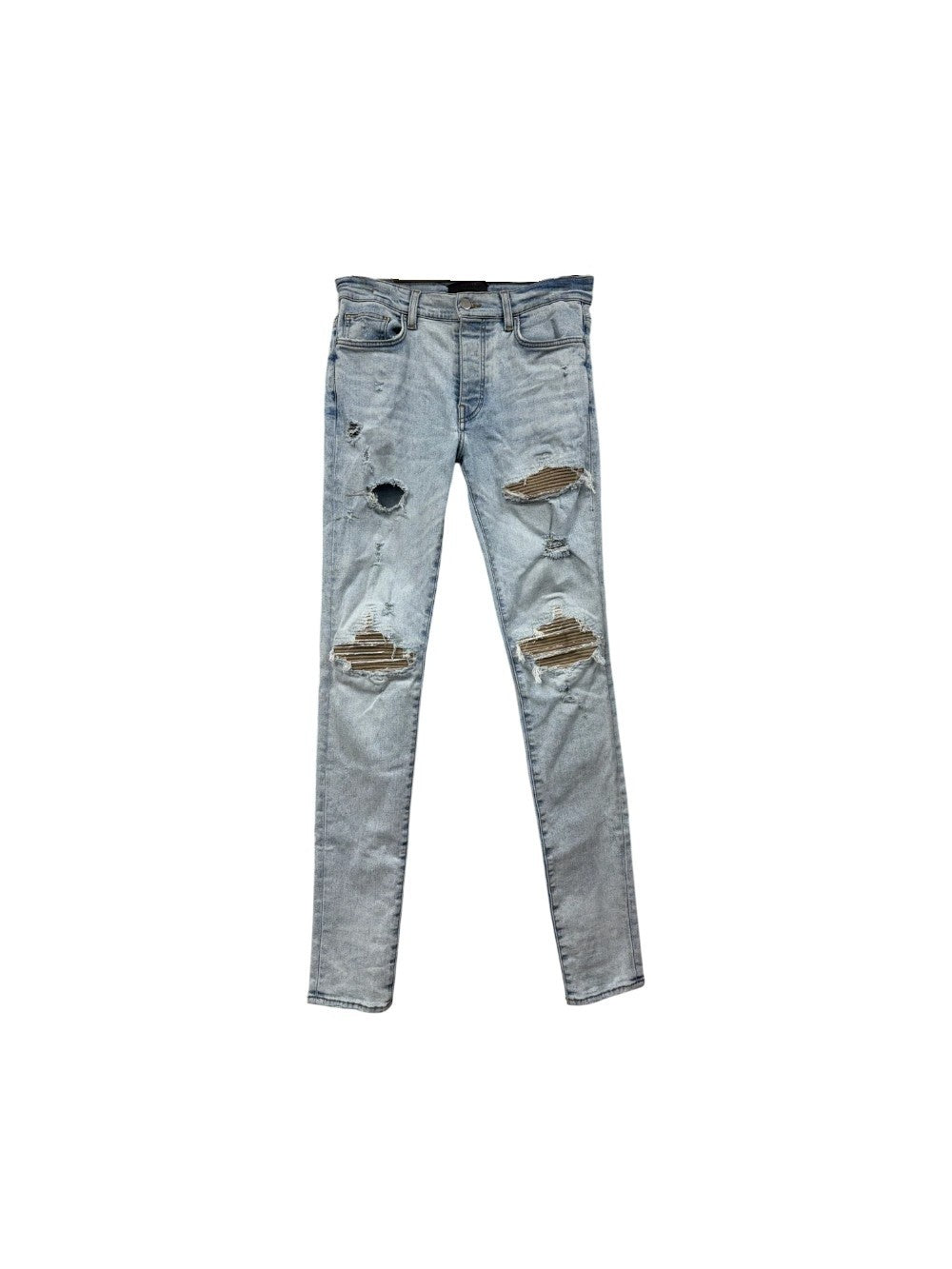 Amiri "MX1" Patch Stone Wash & Tan Jeans
