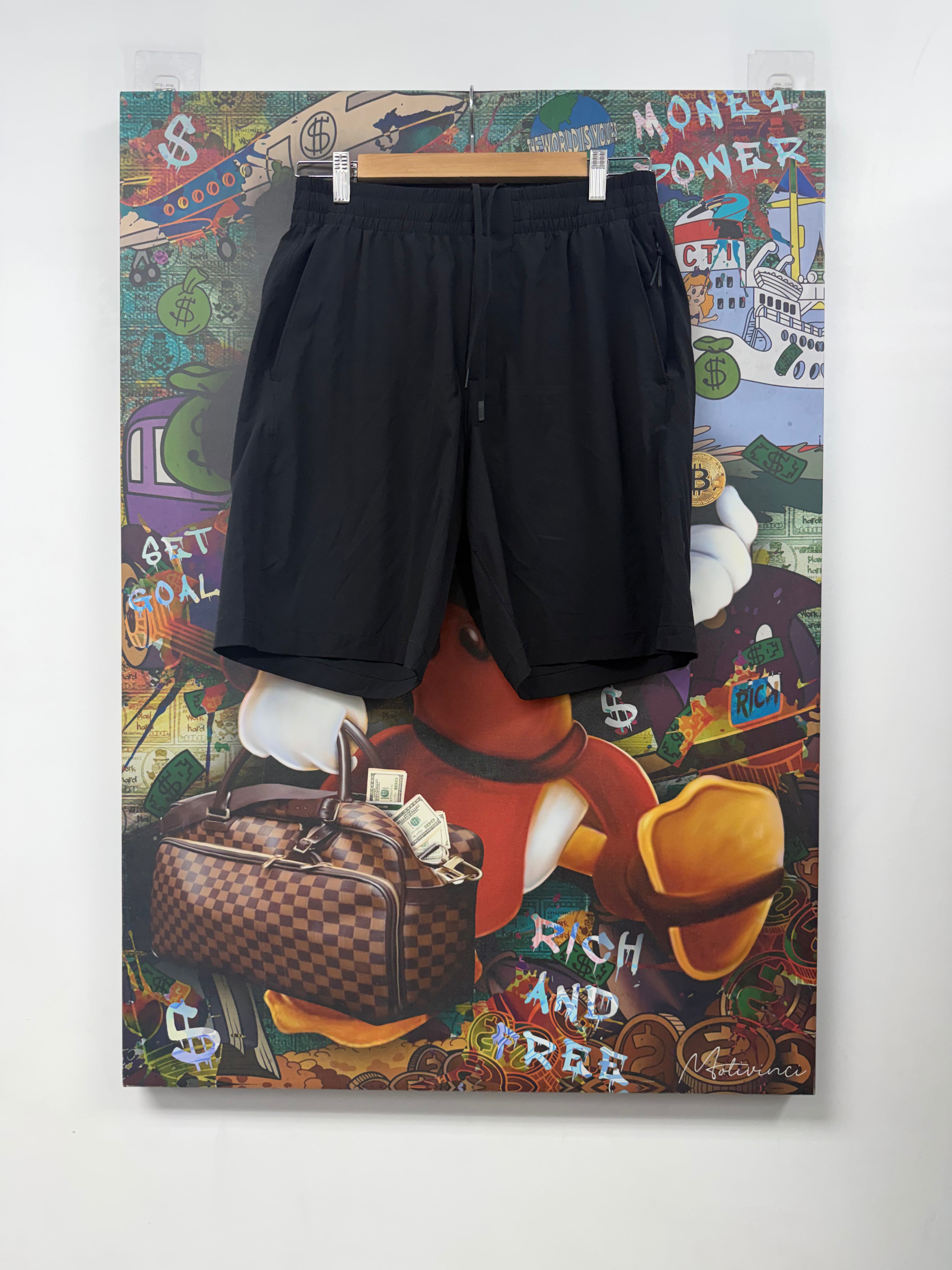 Lululemon Black Nylon Cargo Shorts