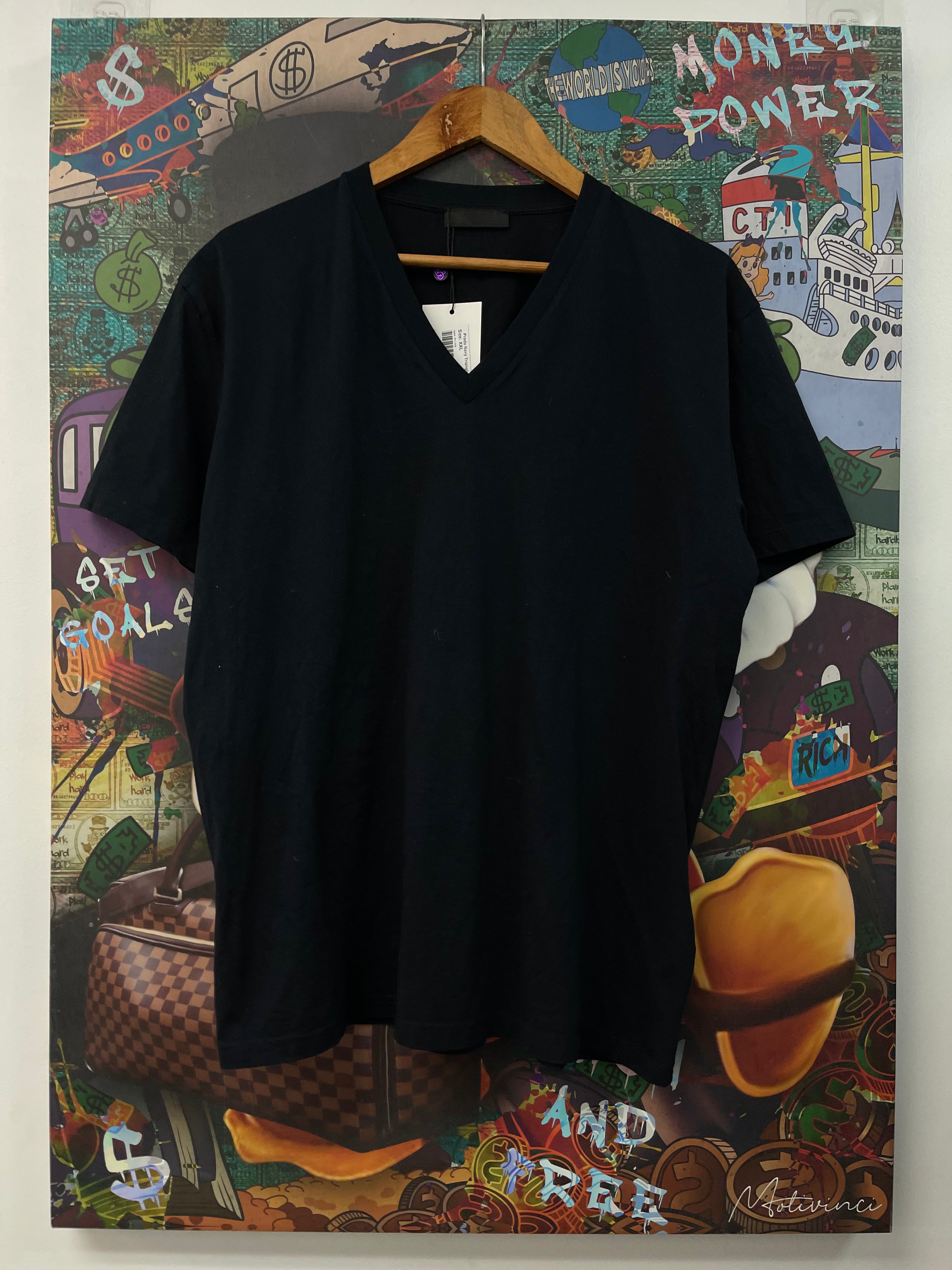 Prada Navy Triangle Tee