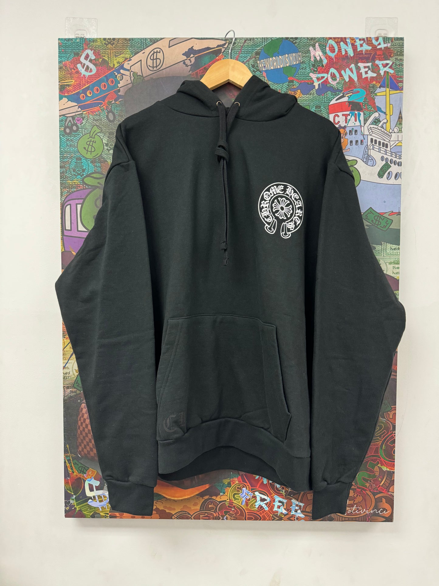 Chrome Hearts Miami Horseshoe Hoodie Black New Large N/A