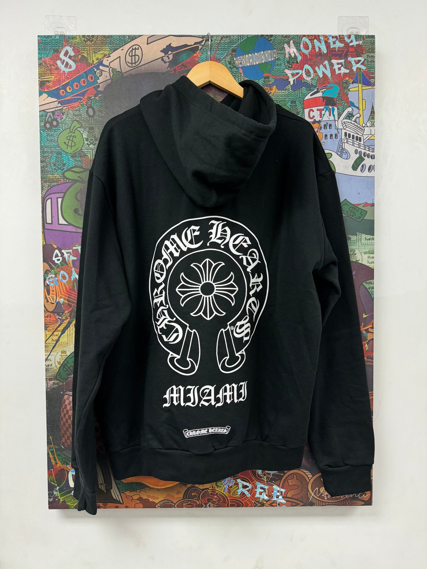 Chrome Hearts Miami Horseshoe Hoodie Black New Large N/A