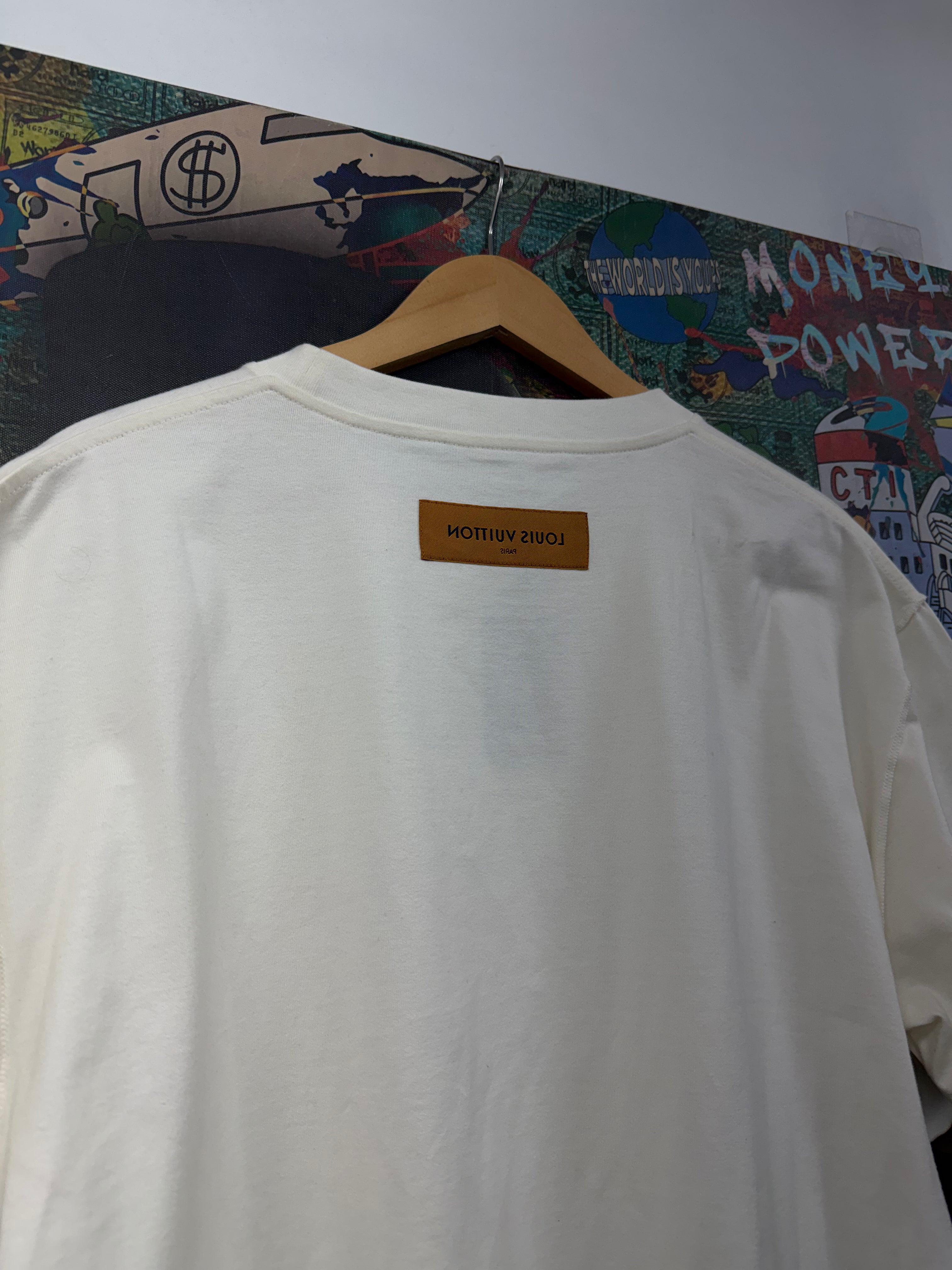 Louis Vuitton White Embossed Tee