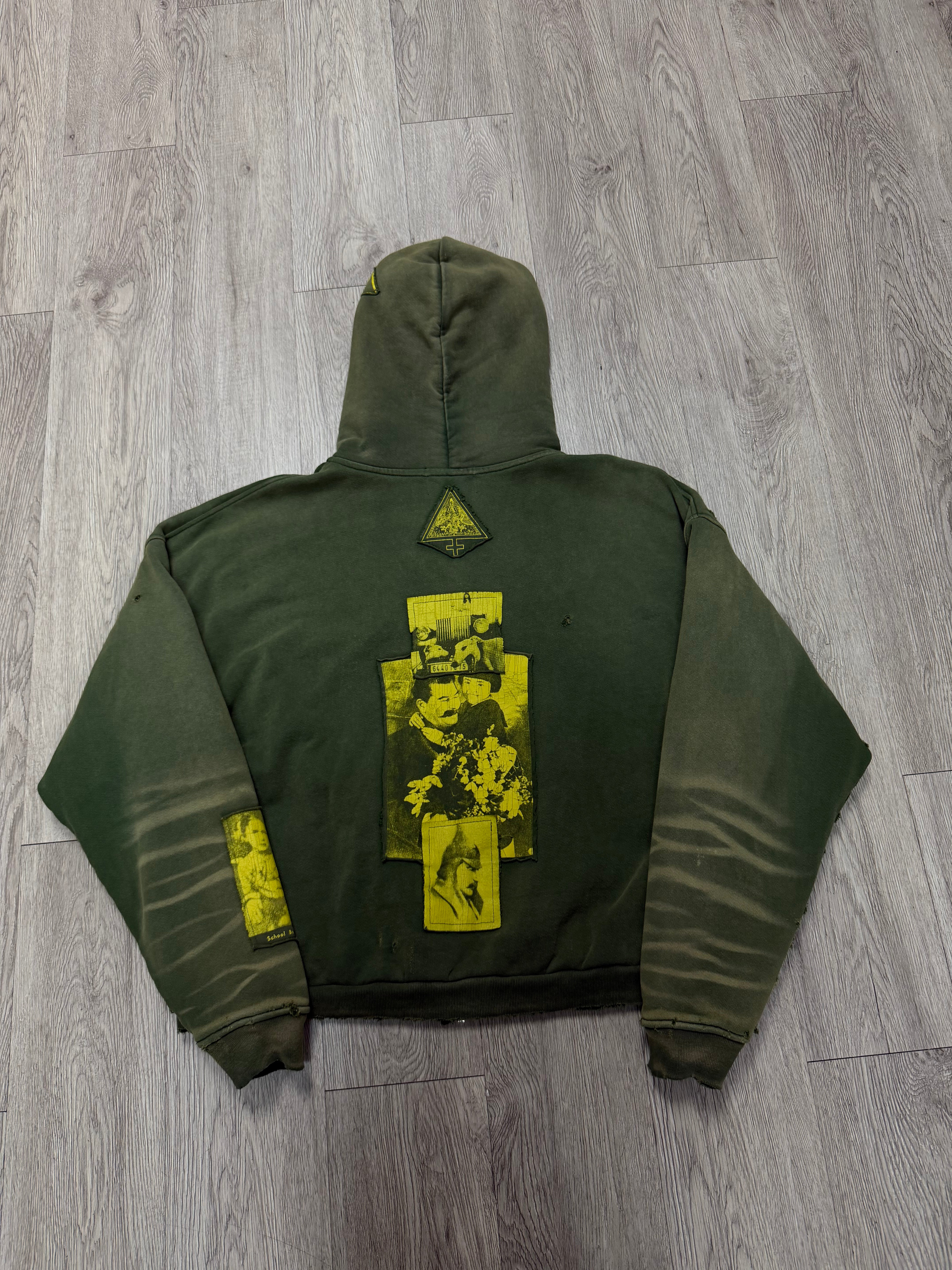 ENFANTS RICHES DÉPRIMÉS Green Two Wars Zip Up Hoodie