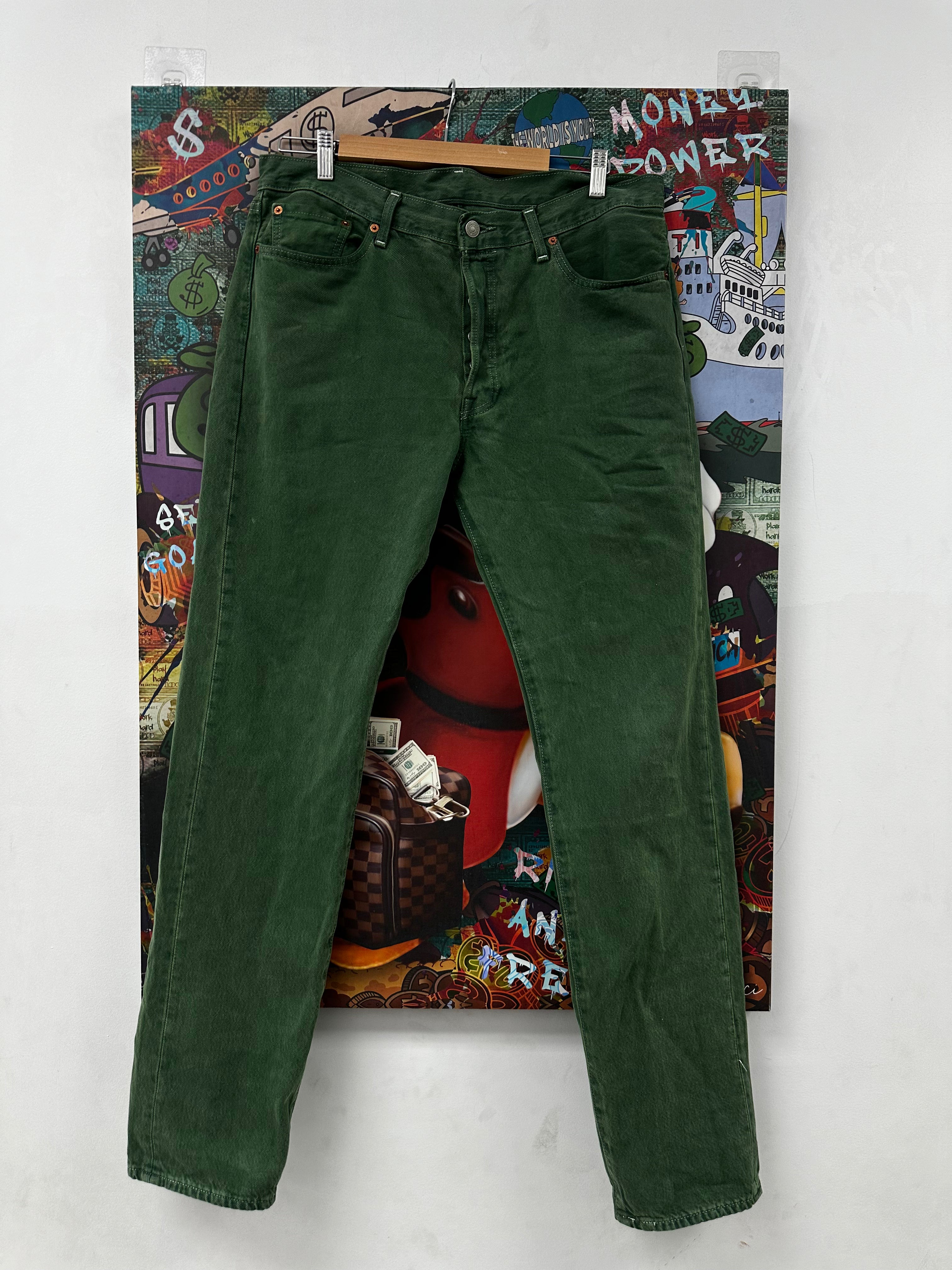 Denim Tears Jeans Green Plain Used 34