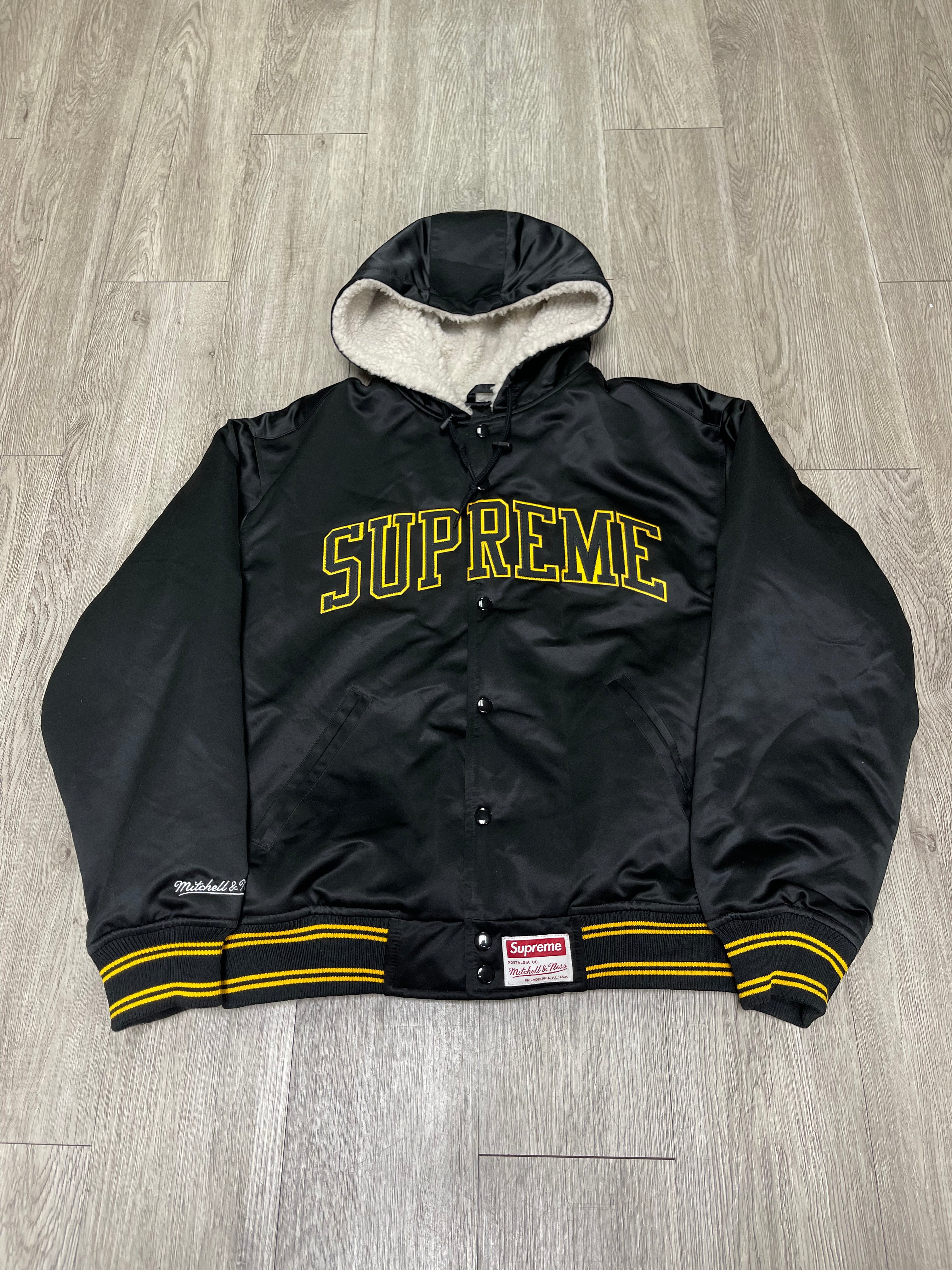 Supreme Mitchell N Ness Satin Varsity Jacket