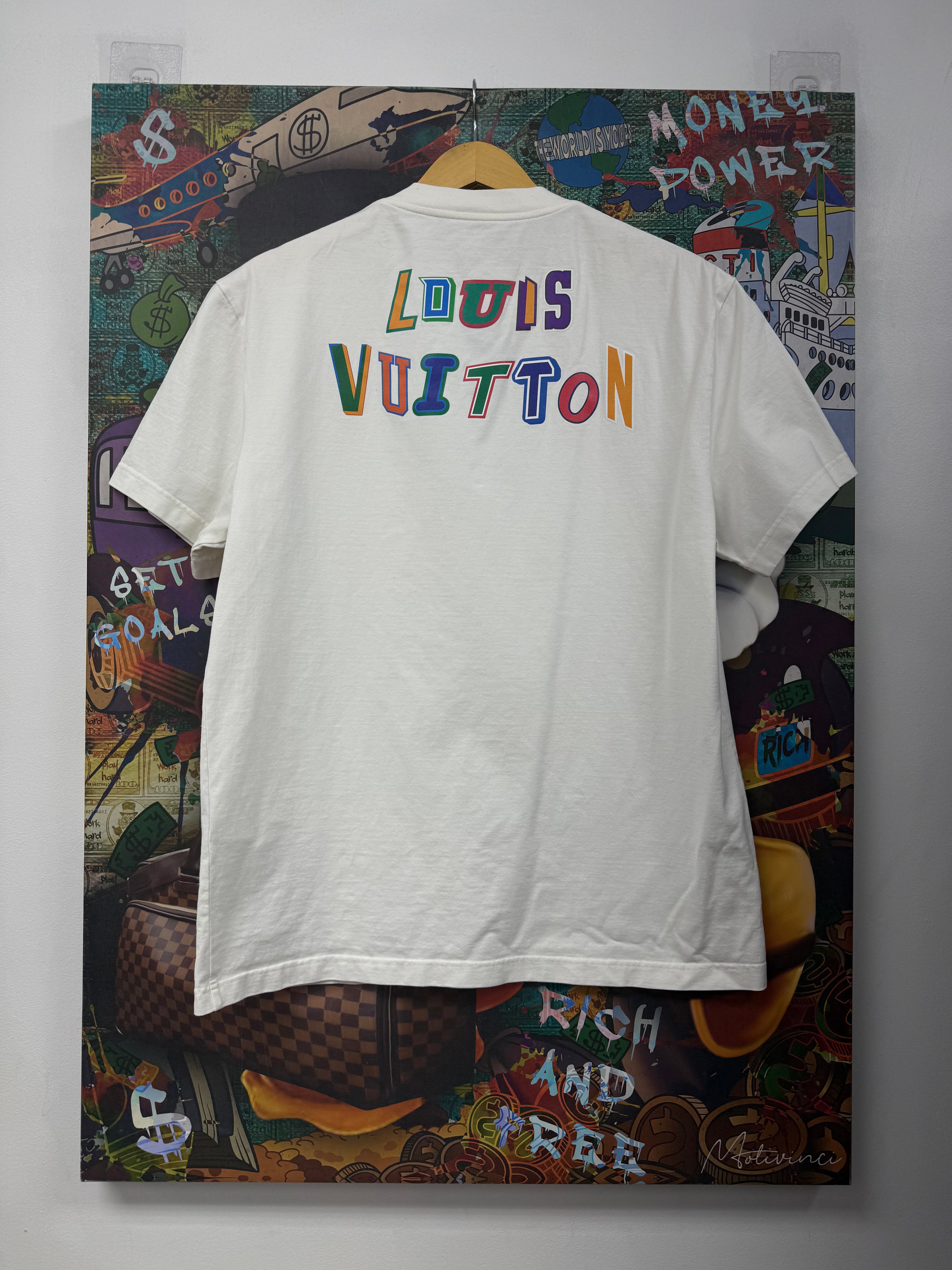 Louis Vuitton White Multi NBA Logo Tee