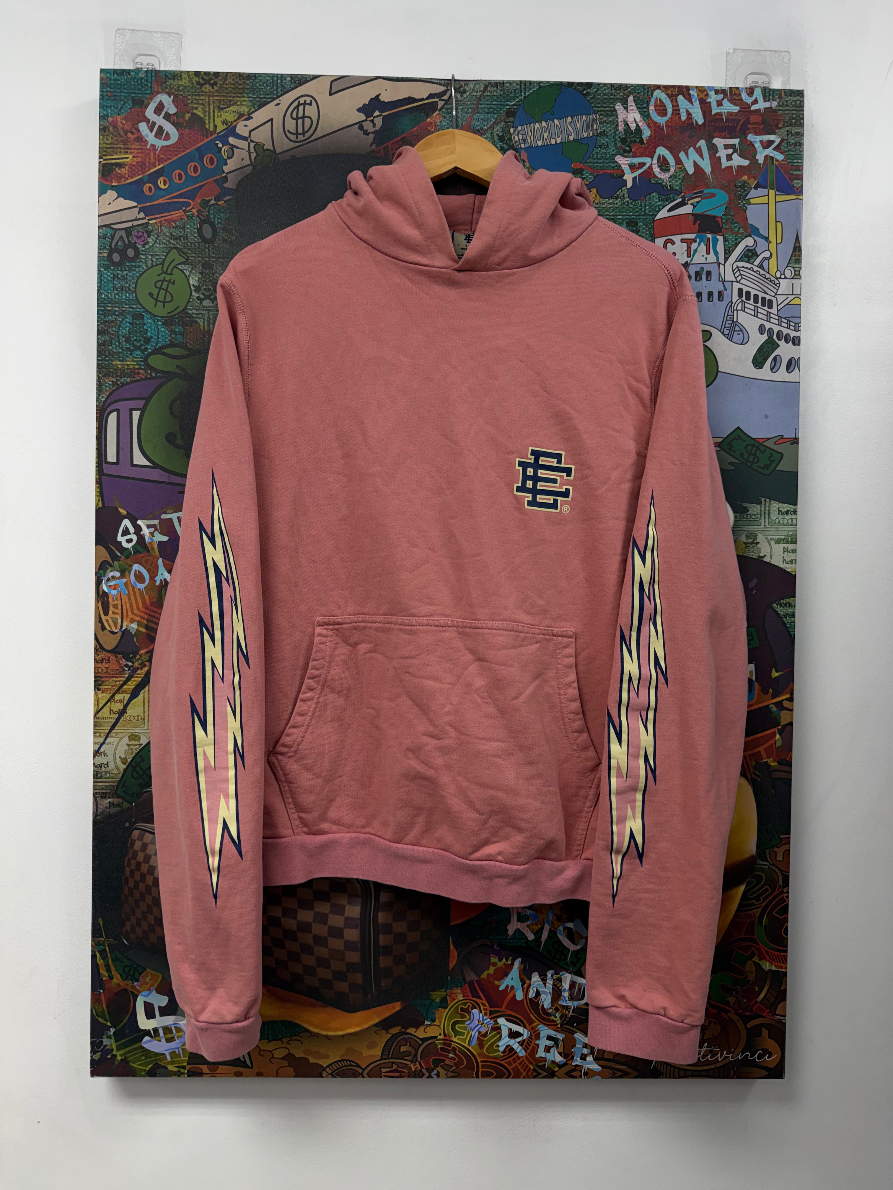 Eric Emanuel Blush Pink Navy Bolt Hoodie