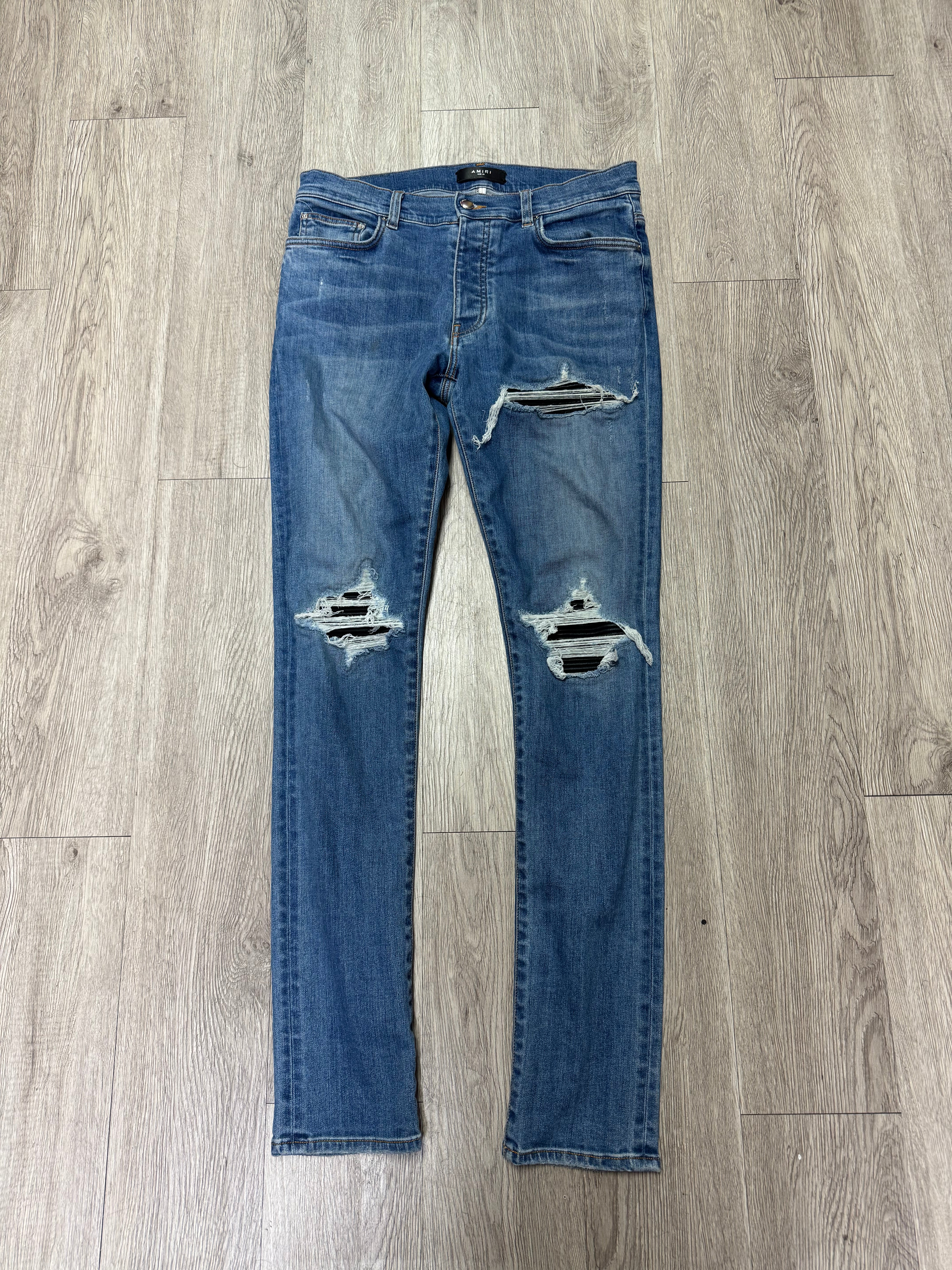 Amiri MX1 Dark Wash Black Jeans