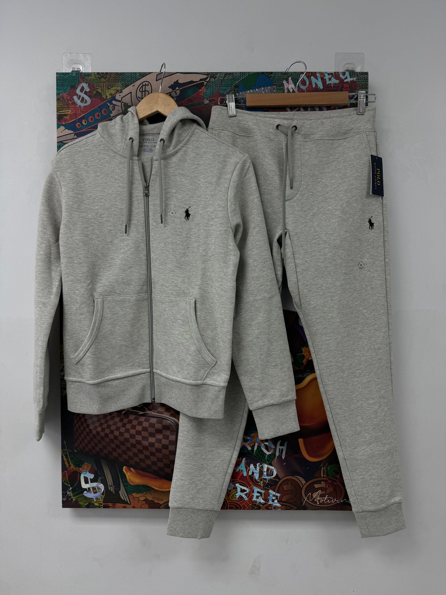 Polo Tech Sweatsuit Grey New XS With Tags
