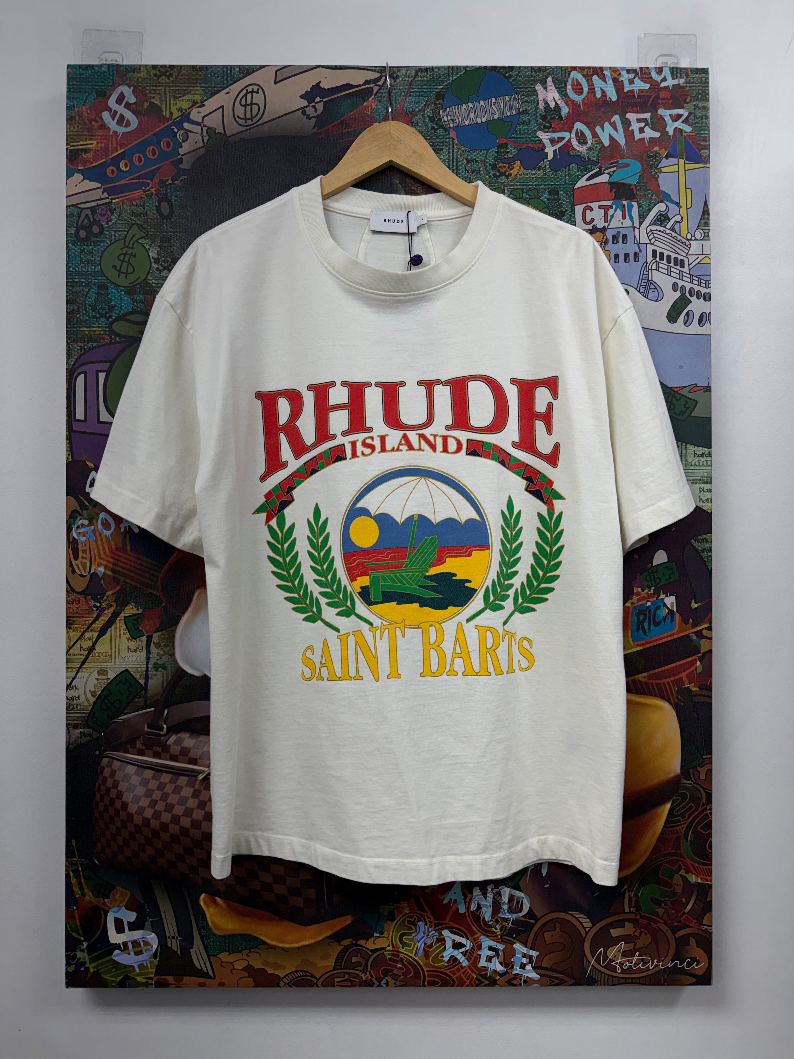 Rhude Cream Multi Saint Barts Tee