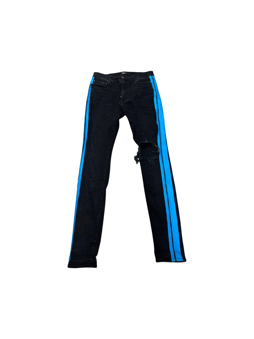 Amiri Stripe Thrasher Black & Blue Jeans