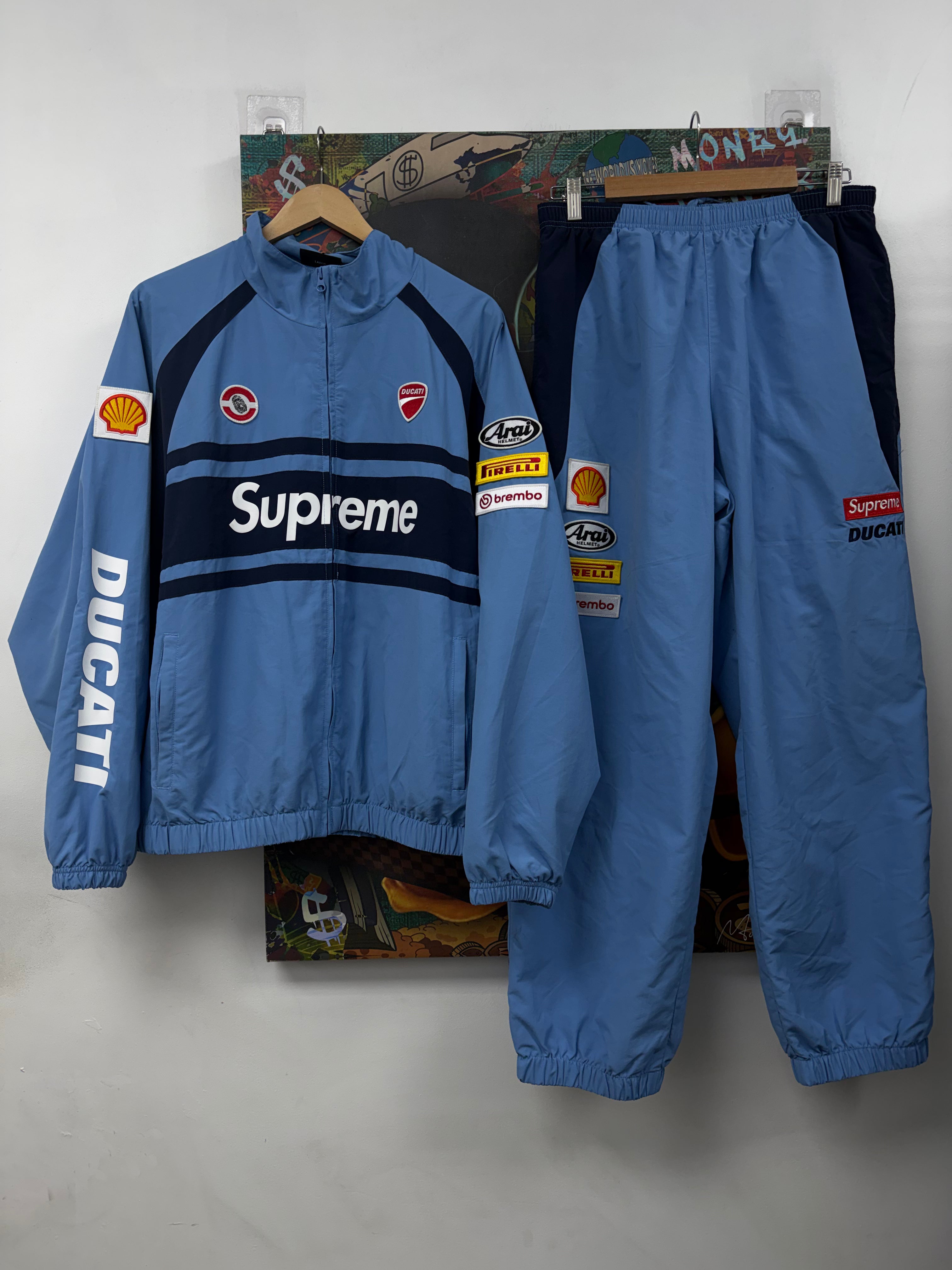 Supreme x Ducatti Navy Blue Track Suit