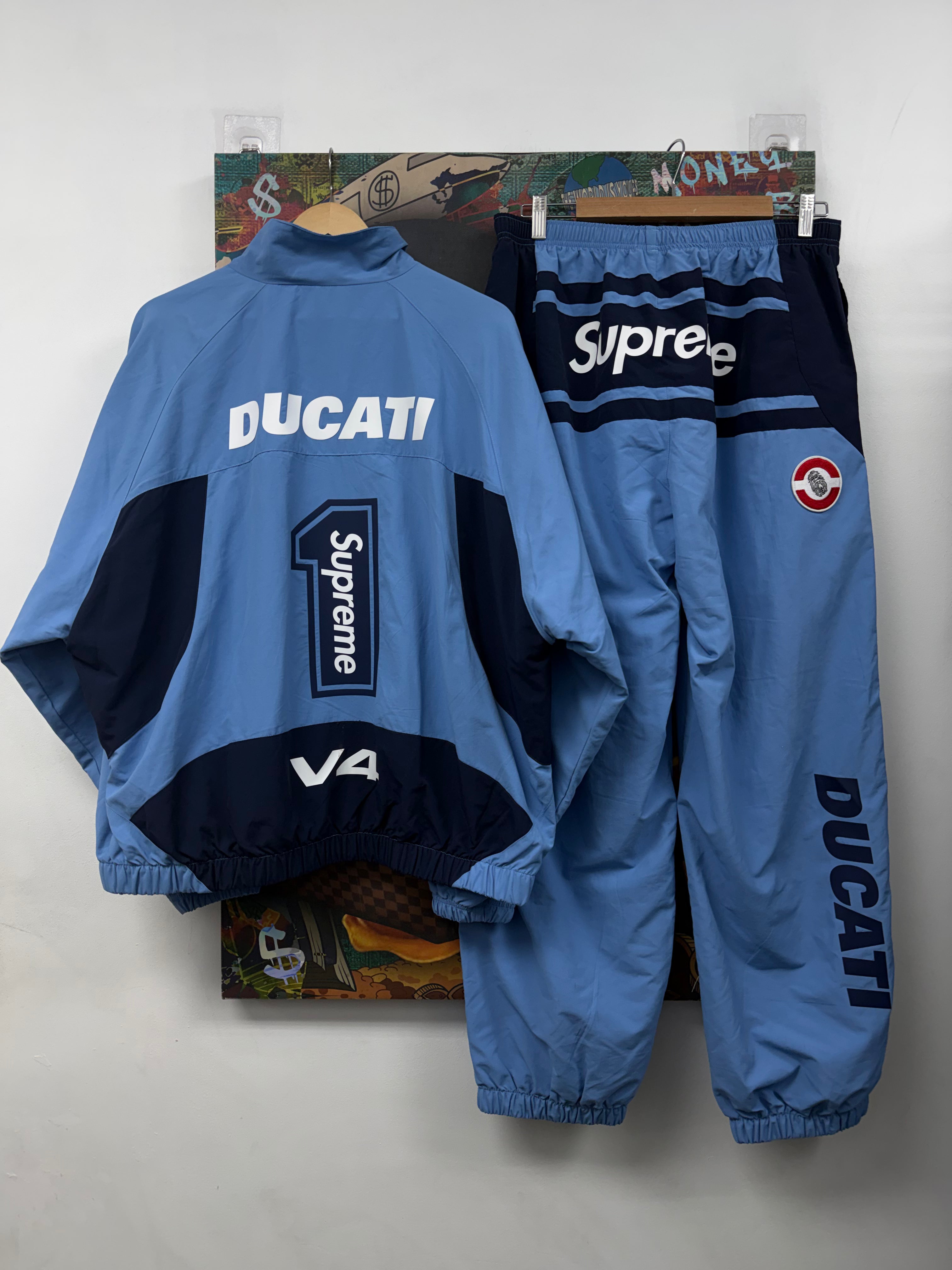 Supreme x Ducatti Navy Blue Track Suit