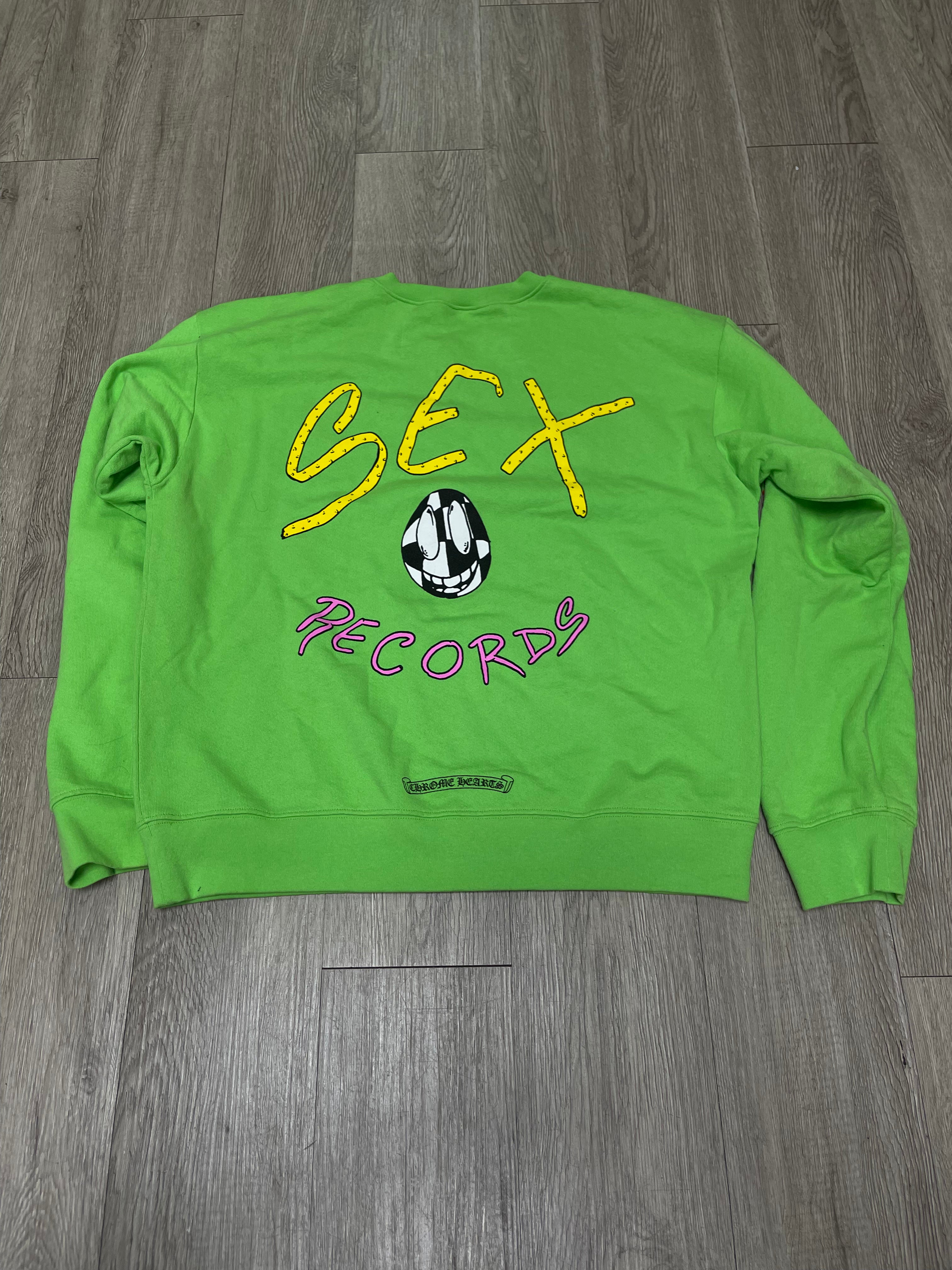 Chrome Hearts Matty Boy Green Sex Records Crewneck