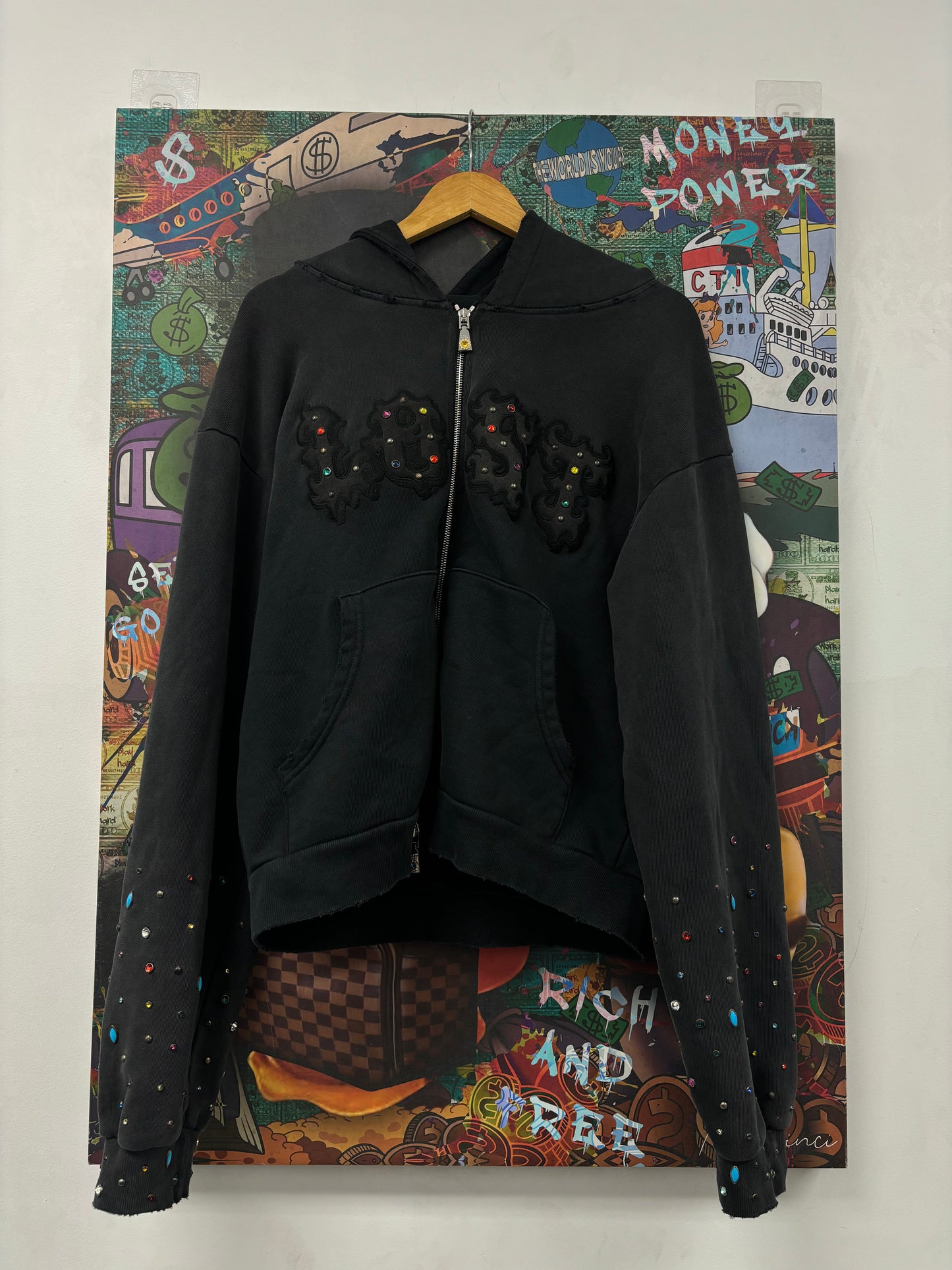 LOST Intricacy Patch Zip Up Used Small