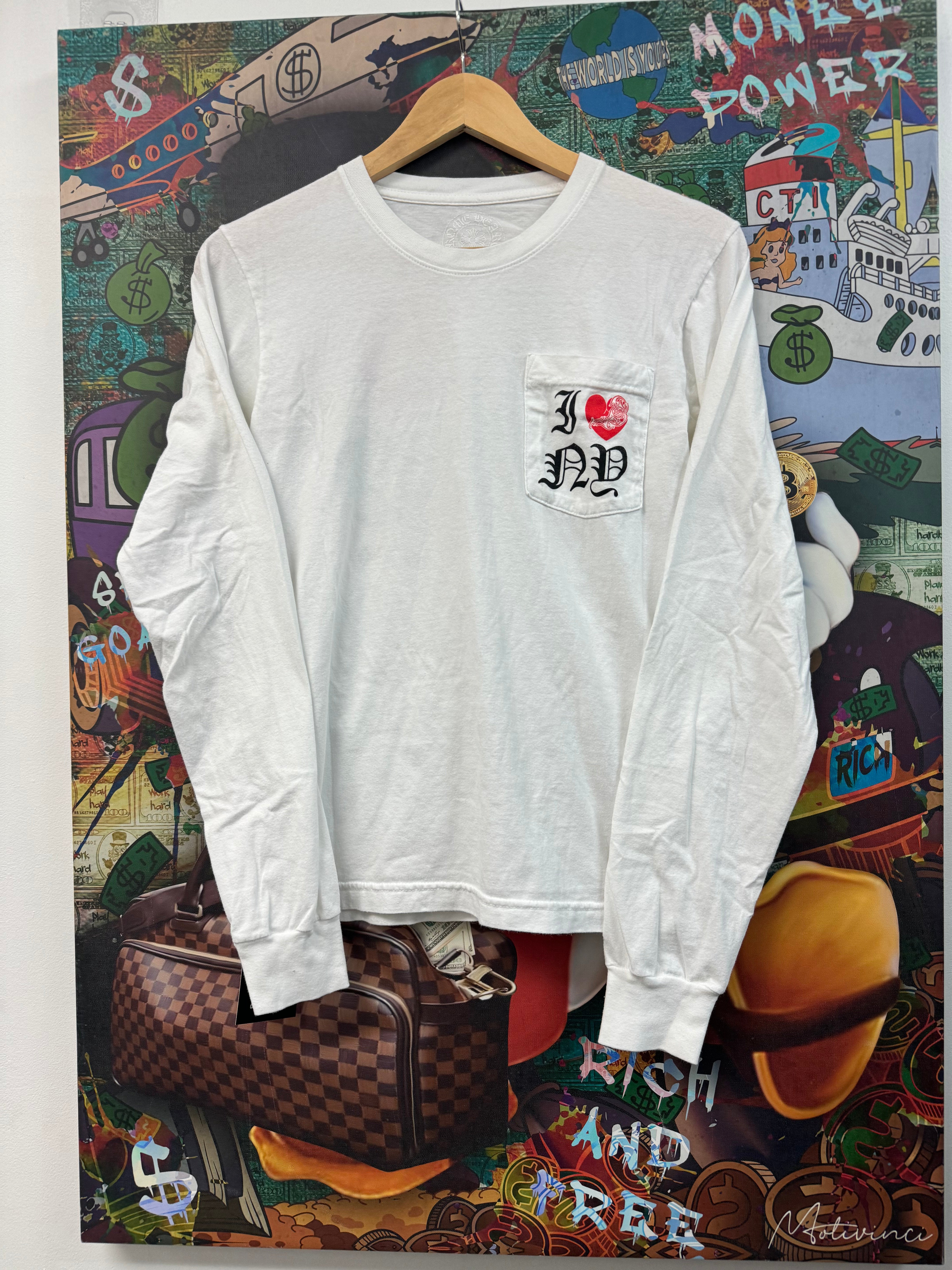 Chrome Hearts White I Love NYC Long Sleeve Tank Top