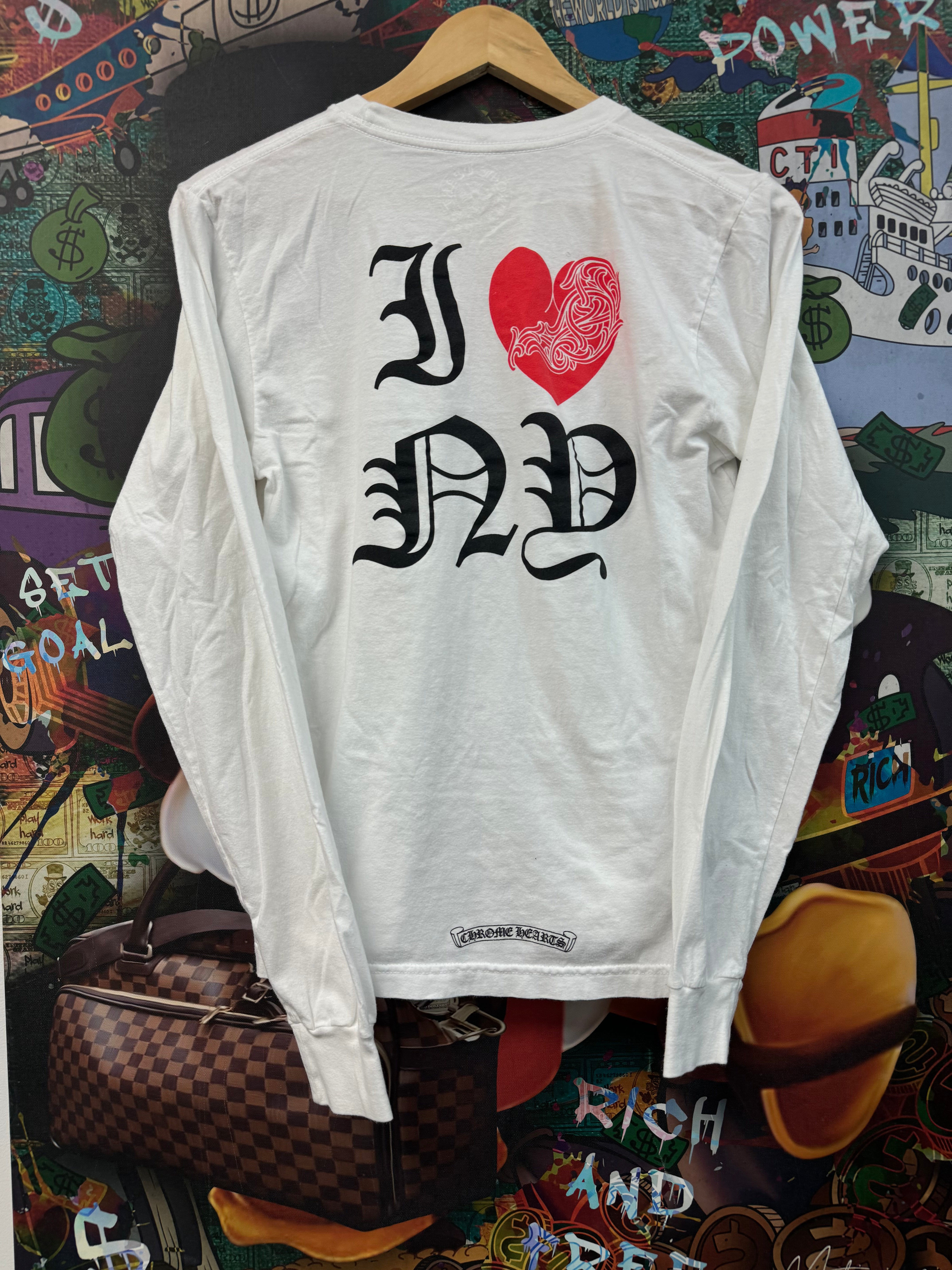 Chrome Hearts White I Love NYC Long Sleeve Tank Top