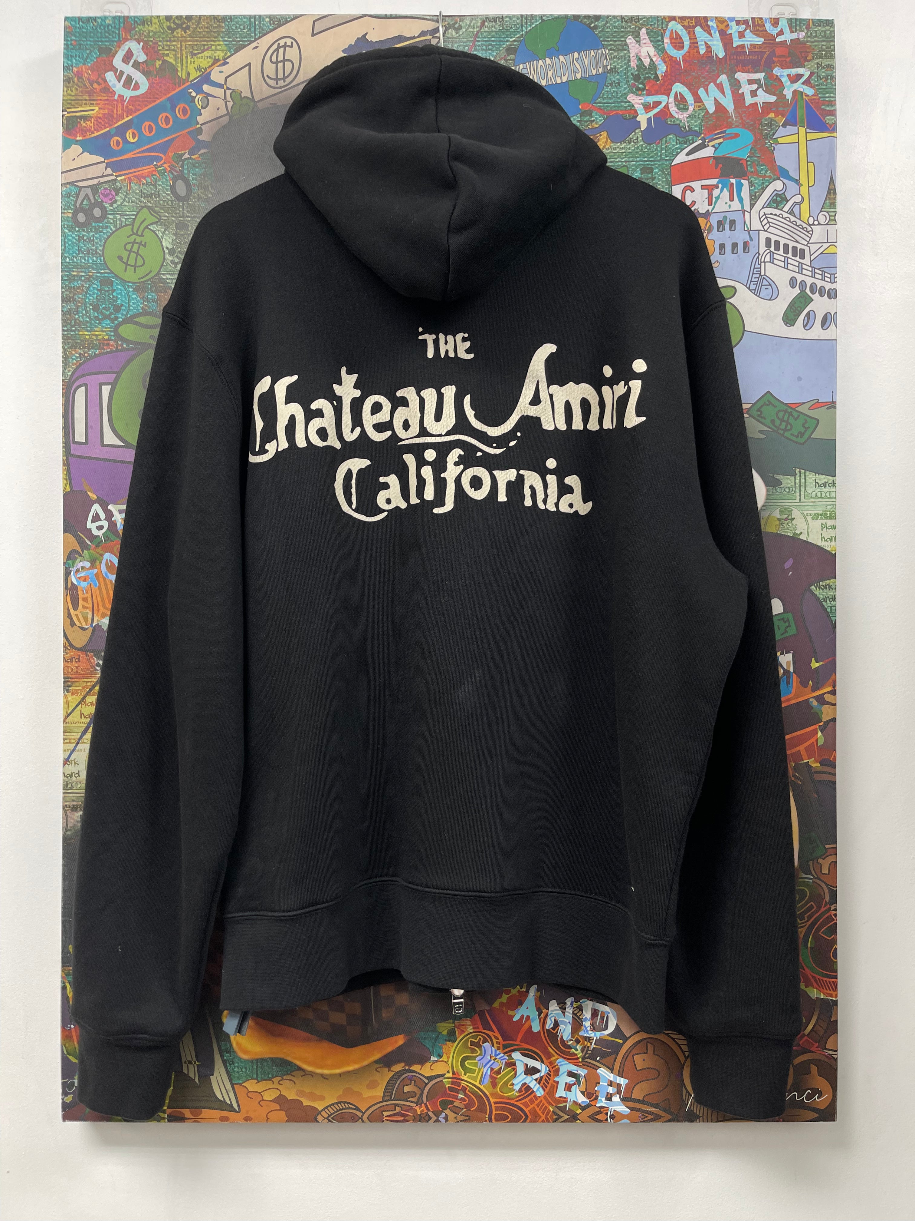 Amiri Black Plum Chateau Zip Up Hoodie