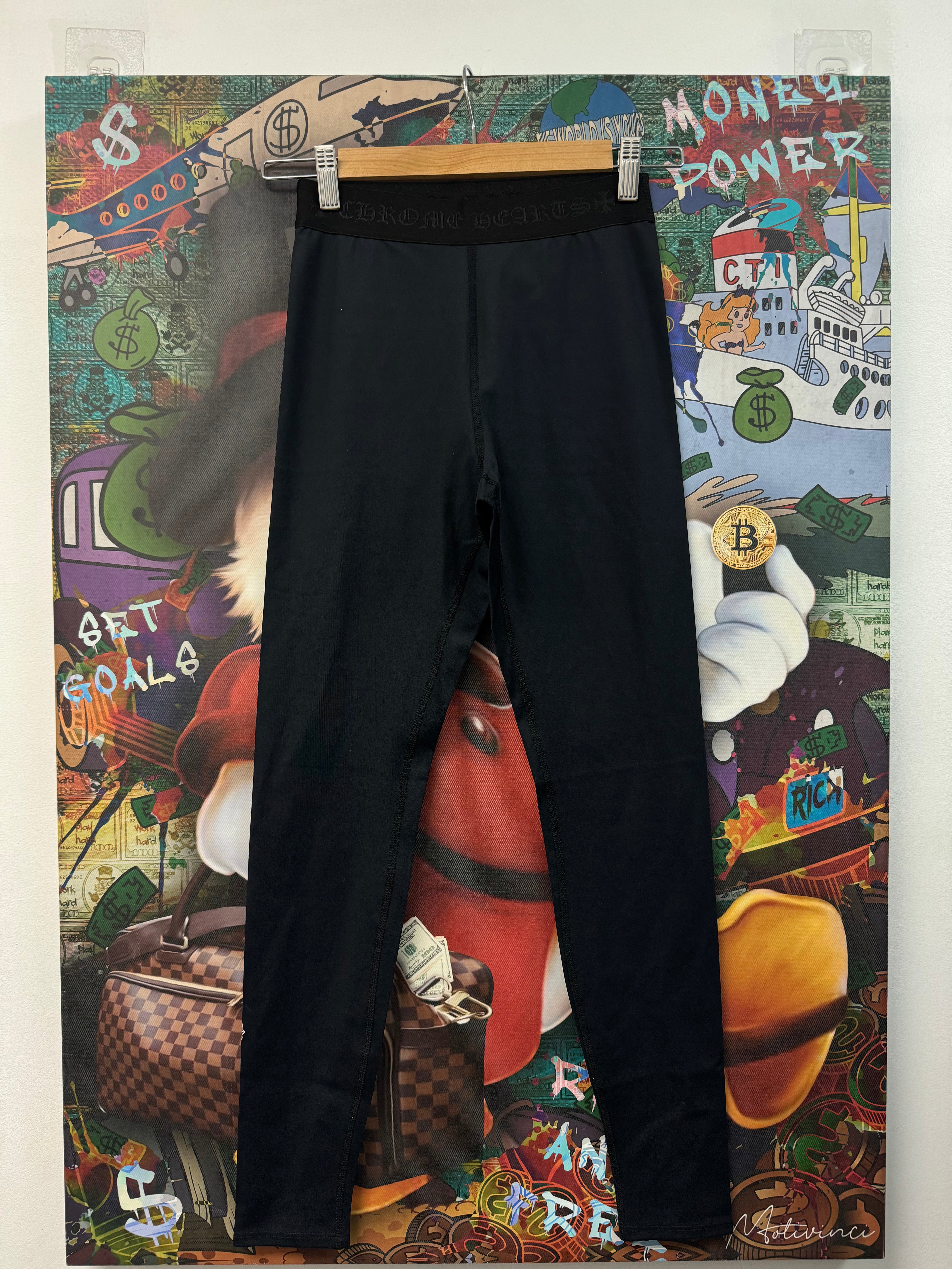 Chrome Hearts Black Side Eye Leggings