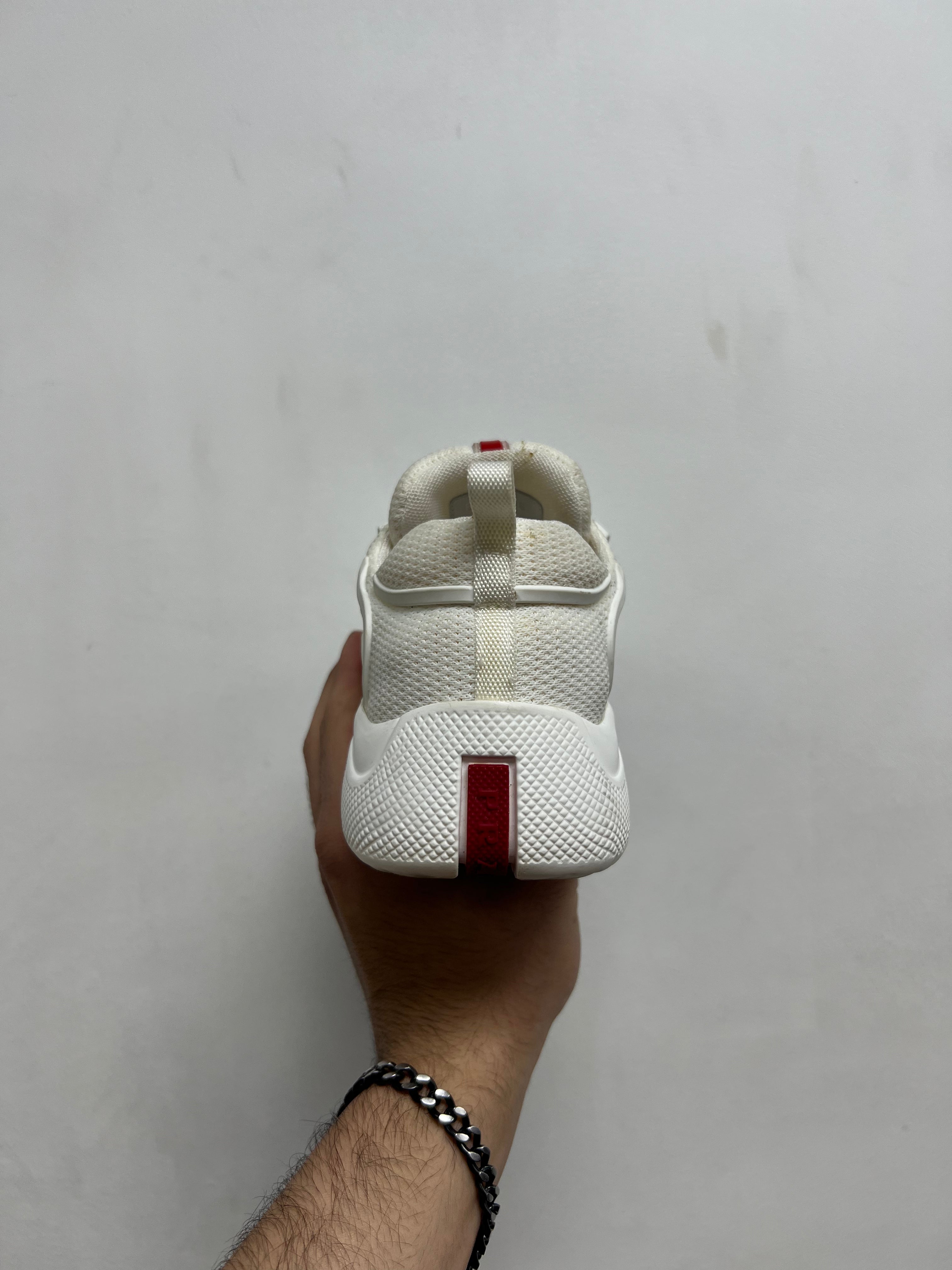 Prada White Mesh Cups Sneakers